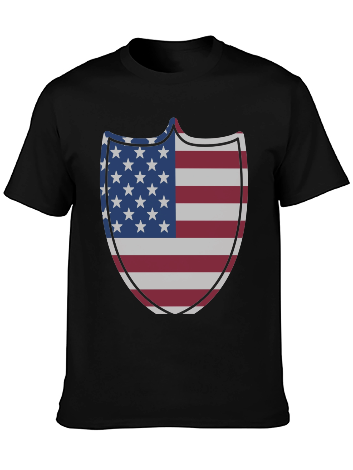 American Flag Shield Graphic Tee - Patriotic Pride