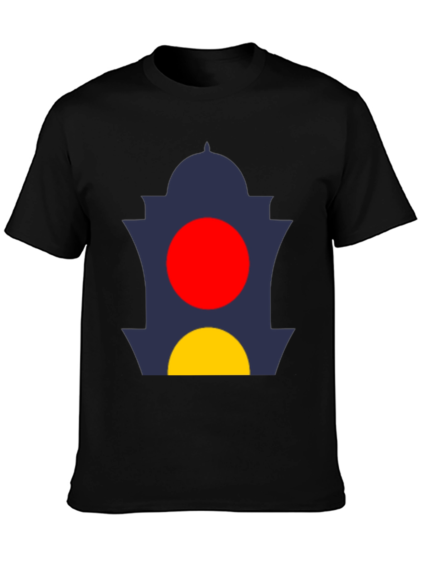 Abstract Design Tee: Graphic Print Black T-Shirt