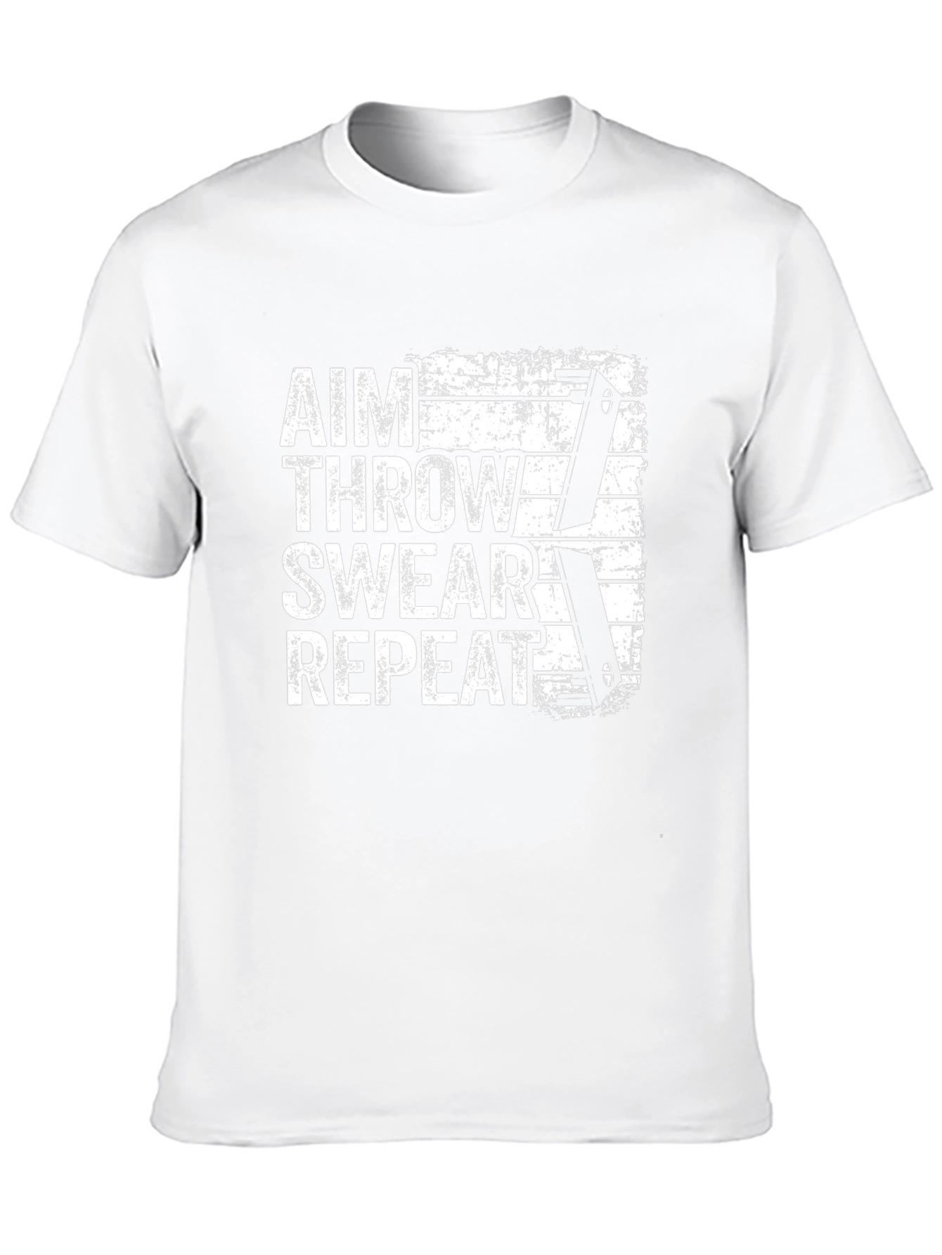 Aim Throw Swear Repeat T-Shirt - Knife Throwing Tee