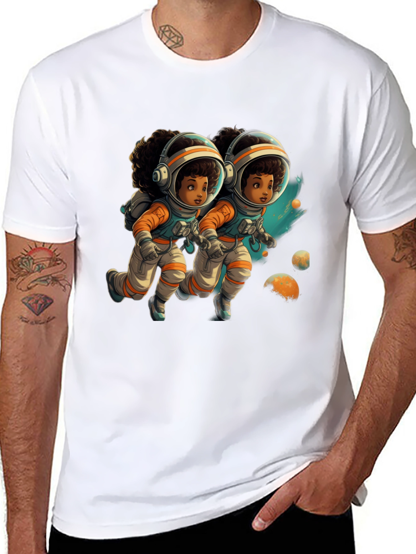 Astronaut Duo Graphic T-Shirt