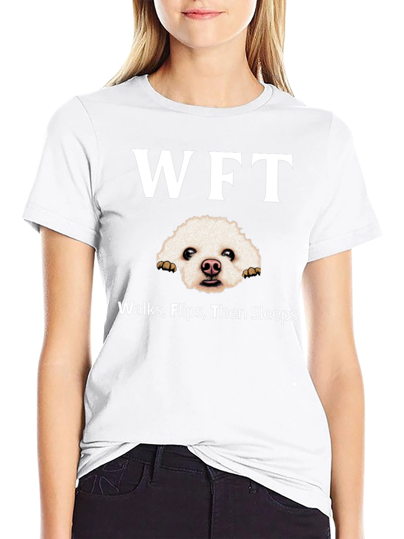 WFT Dog Graphic Black T-Shirt