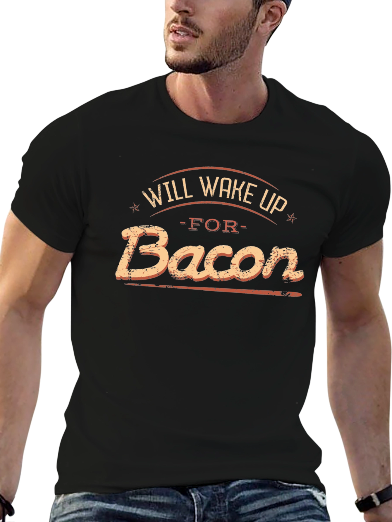 Will Wake Up For Bacon Graphic T-Shirt