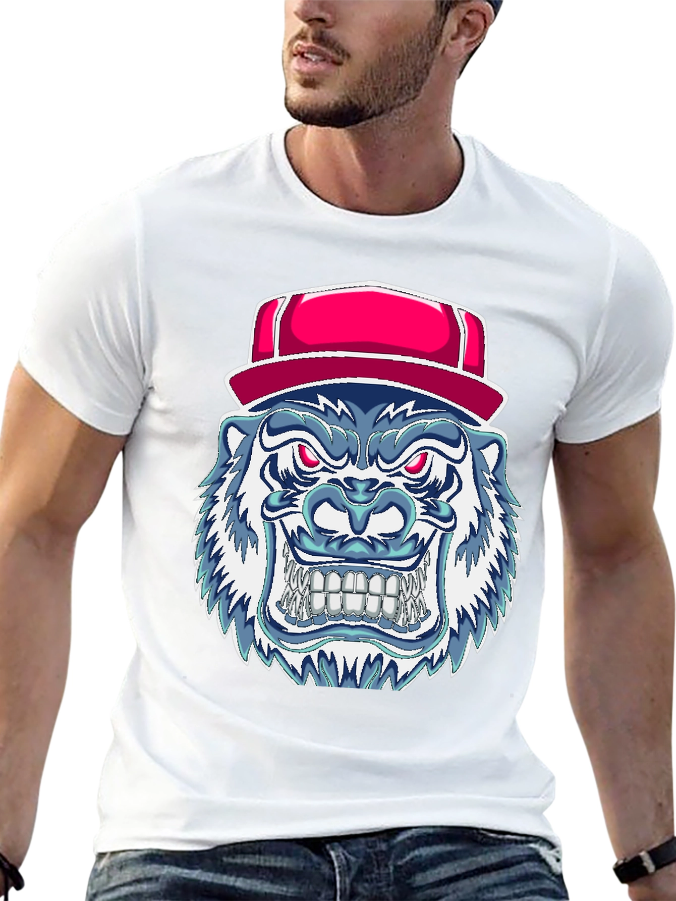 Angry Cartoon Gorilla Graphic Tee