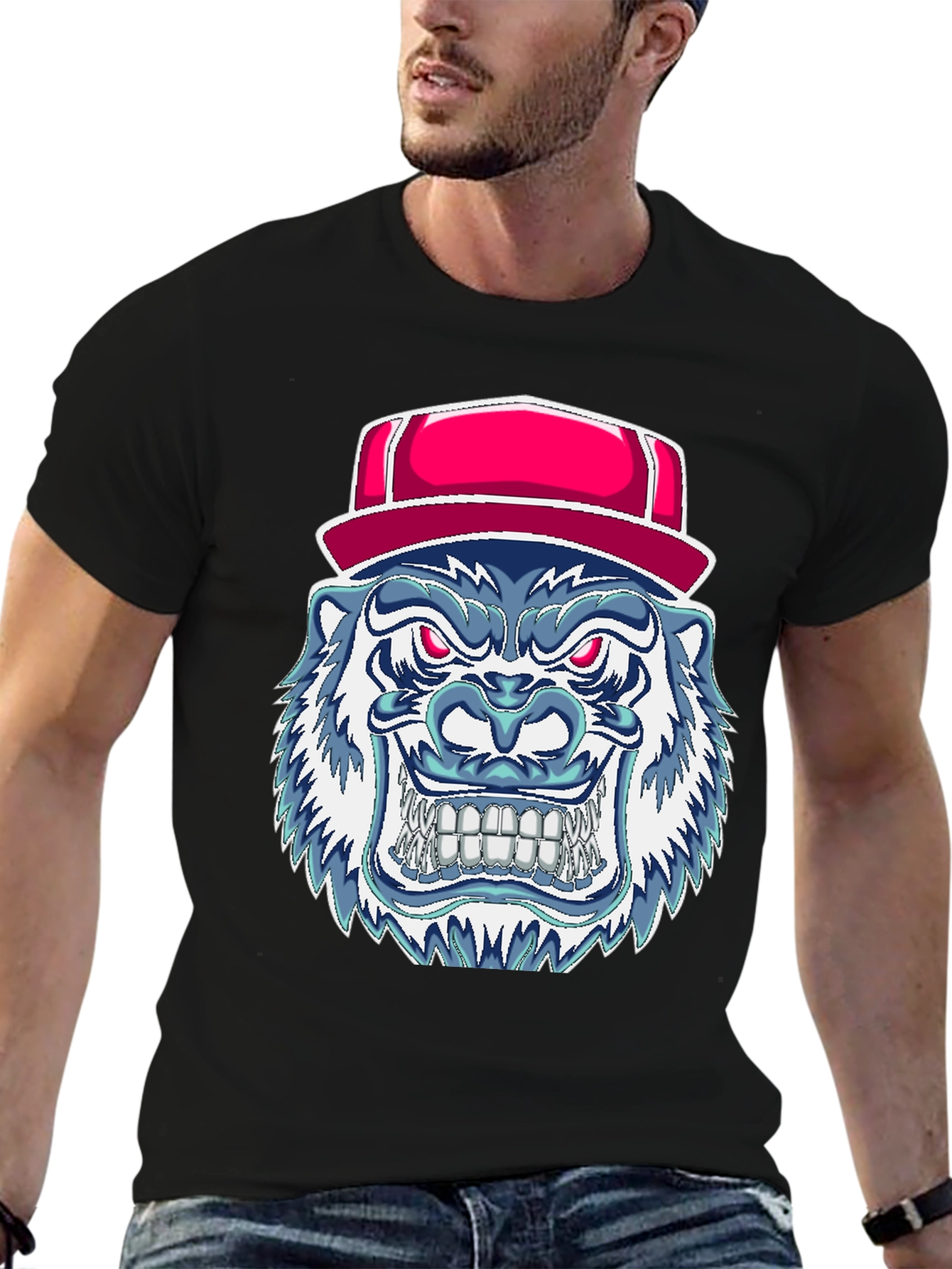 Angry Cartoon Gorilla Graphic Tee