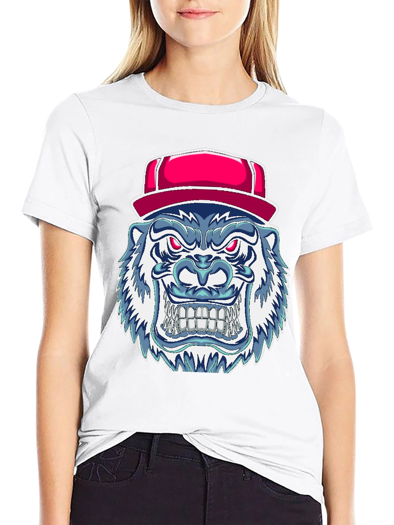 Angry Cartoon Gorilla Graphic Tee
