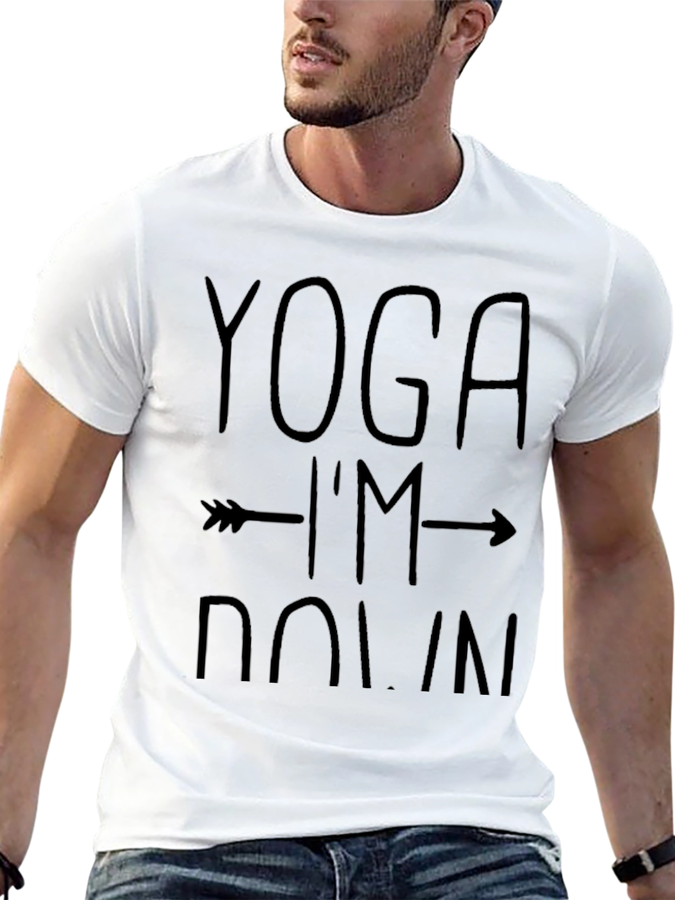 Yoga Im Down Black Graphic Tee