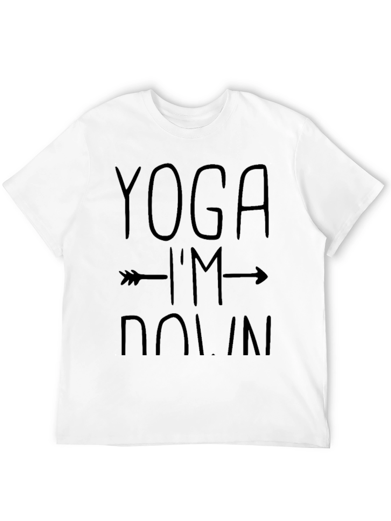 Yoga Im Down Black Graphic Tee