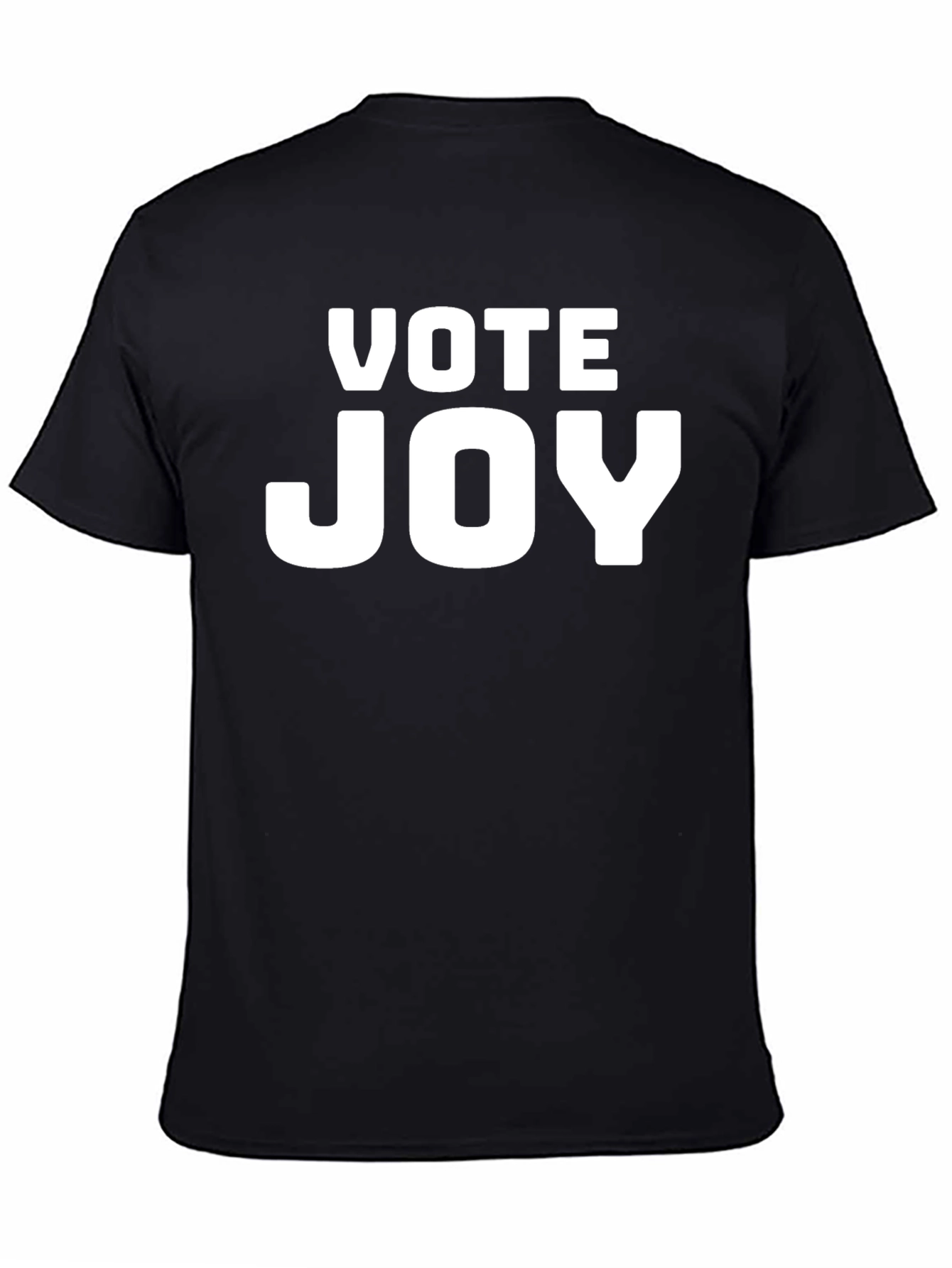 Vote Joy T-Shirt - Black Crew Neck Tee