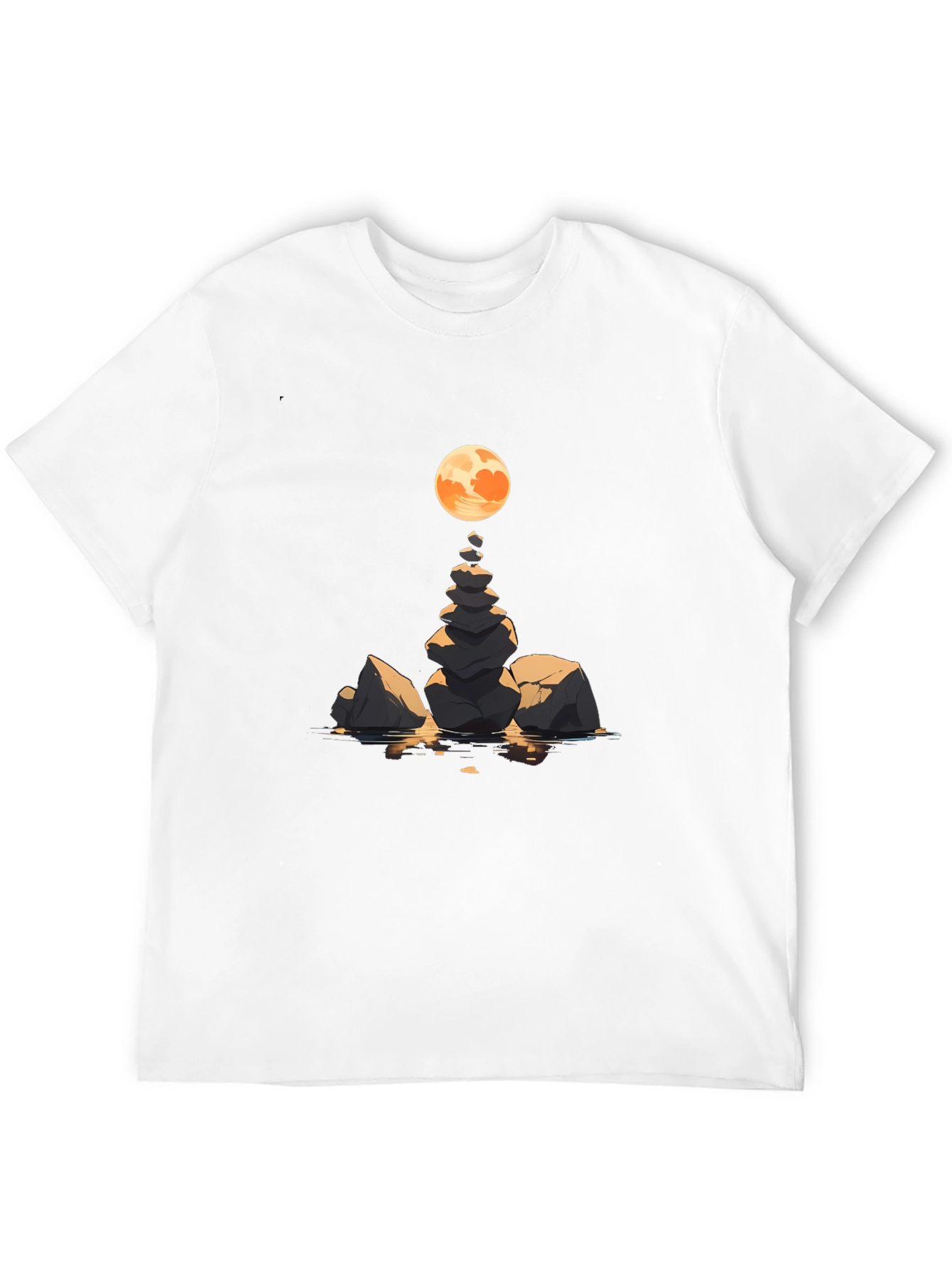 Zen Rock Stack & Moon Graphic Tee