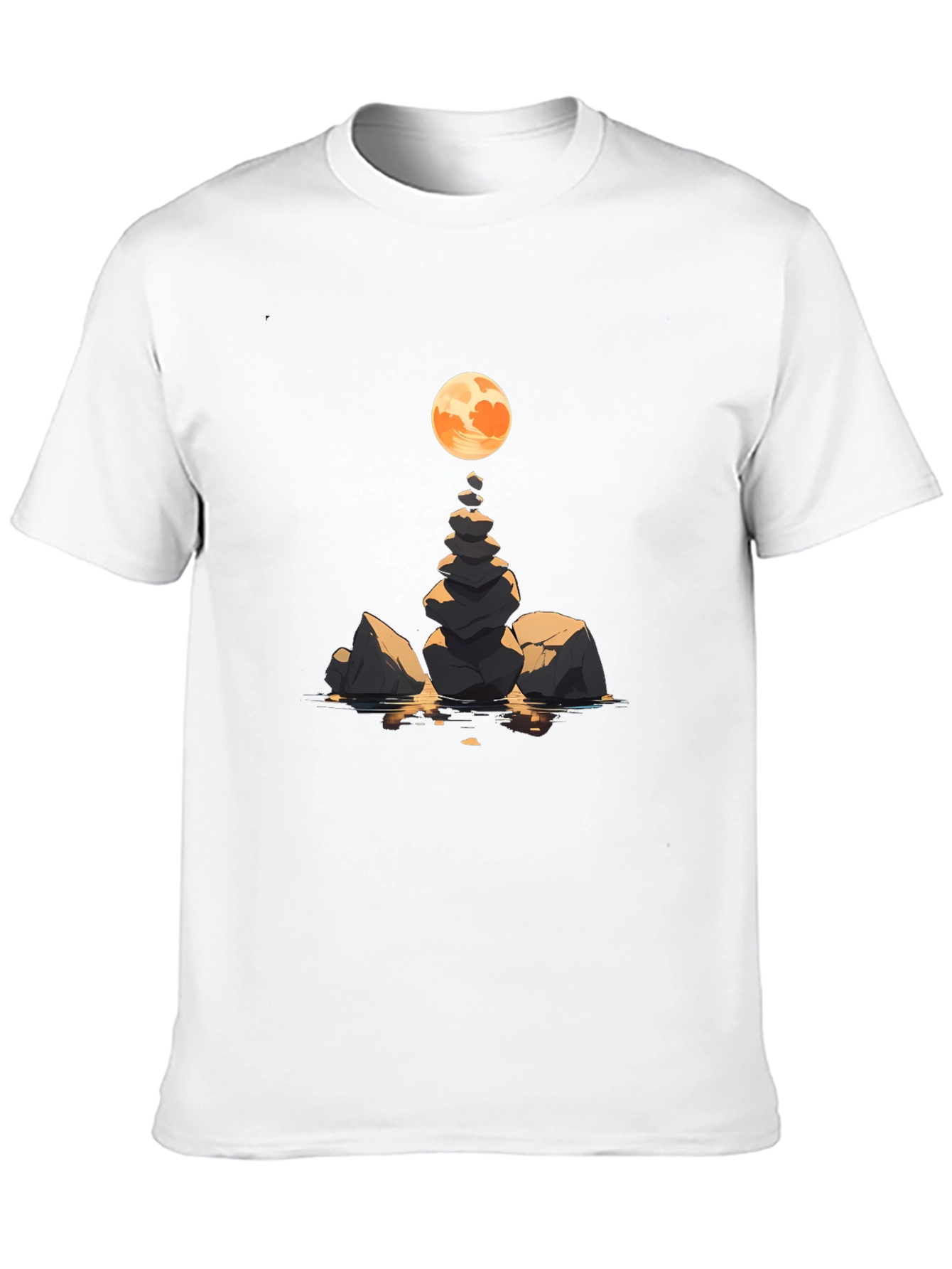 Zen Rock Stack & Moon Graphic Tee