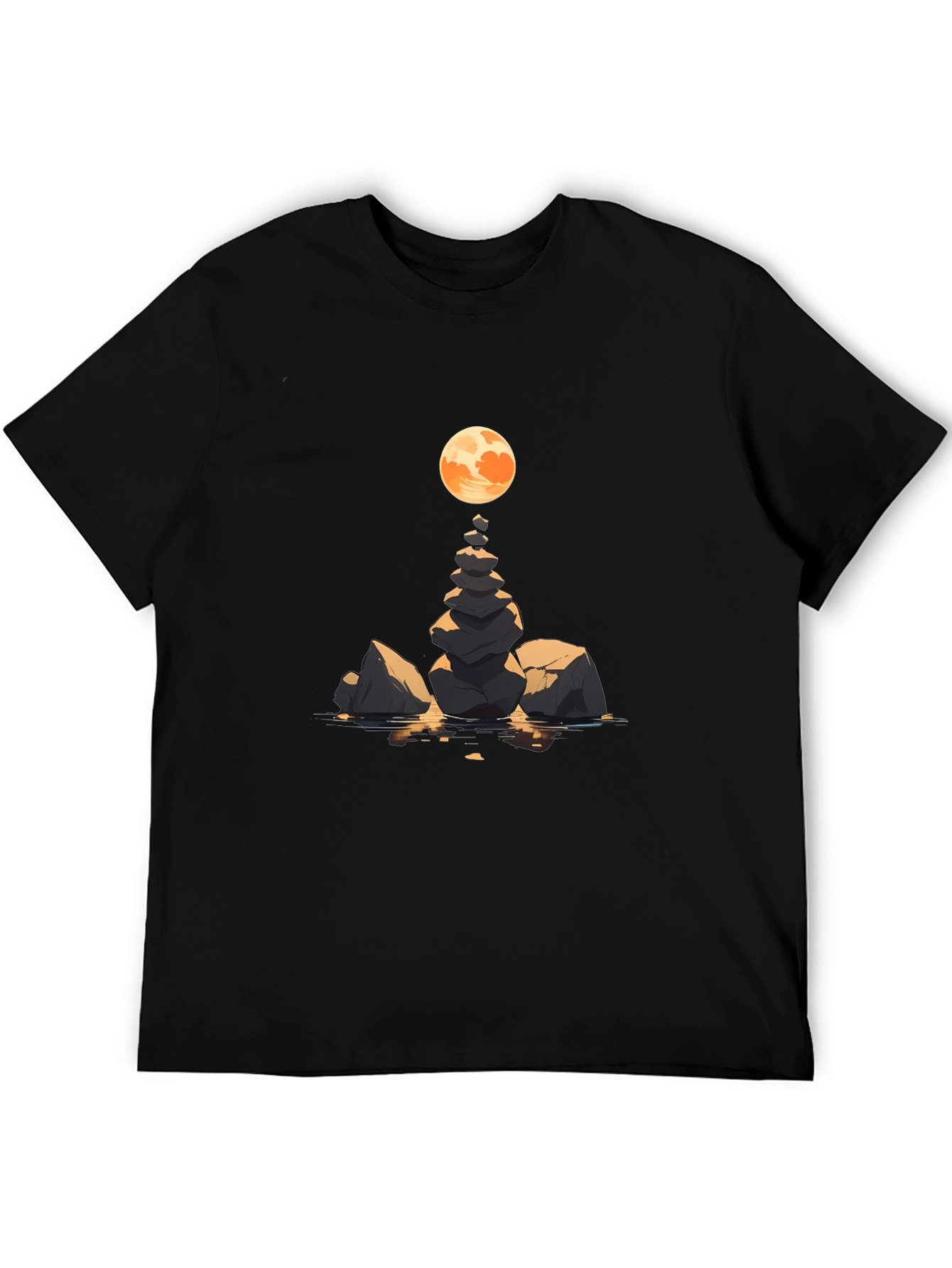 Zen Rock Stack & Moon Graphic Tee
