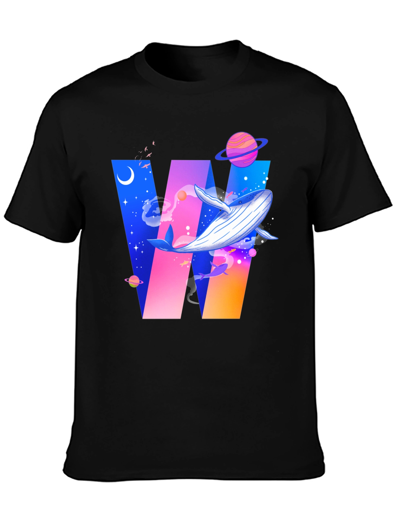 Whale Galaxy Graphic T-Shirt