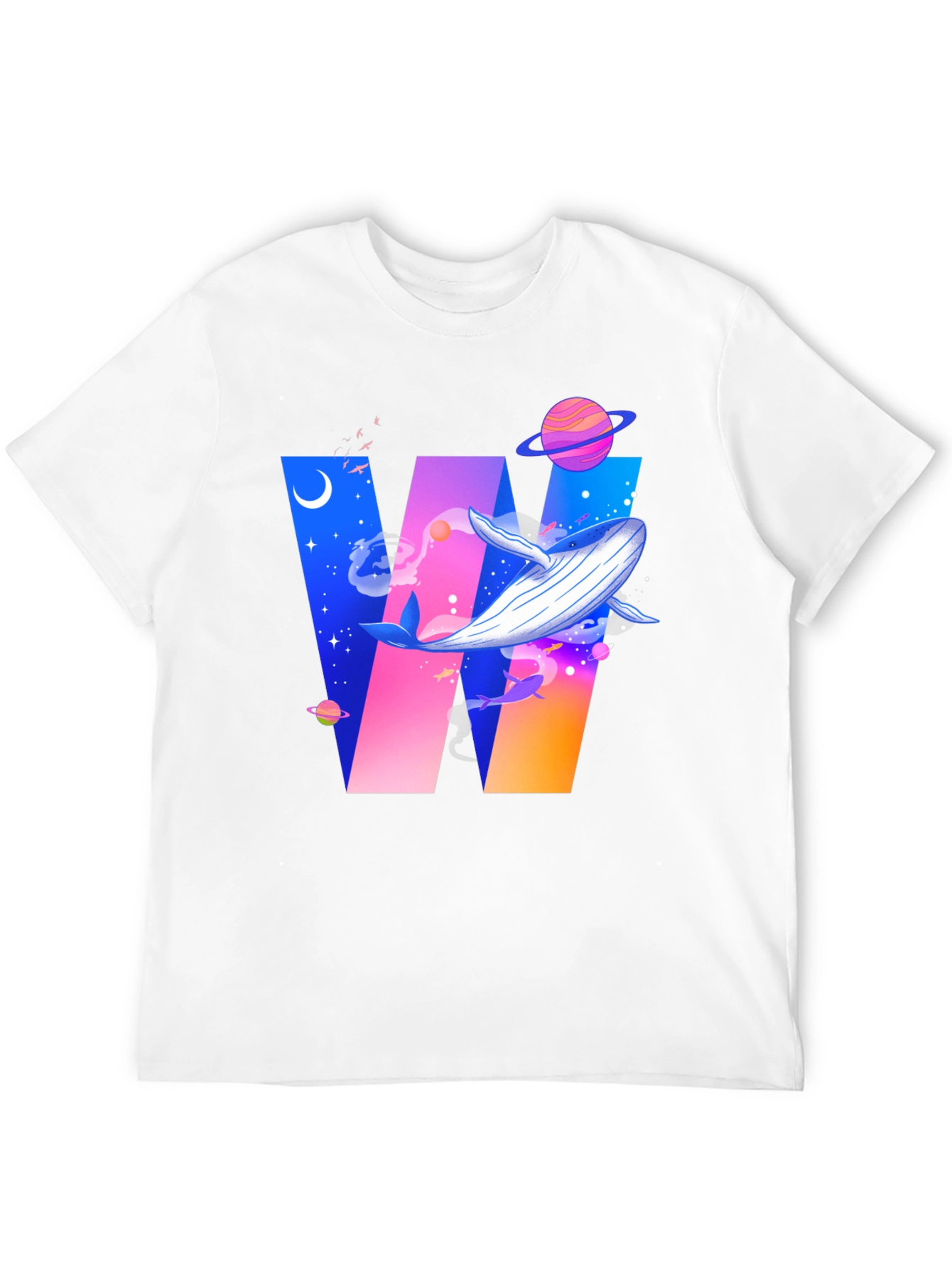 Whale Galaxy Graphic T-Shirt