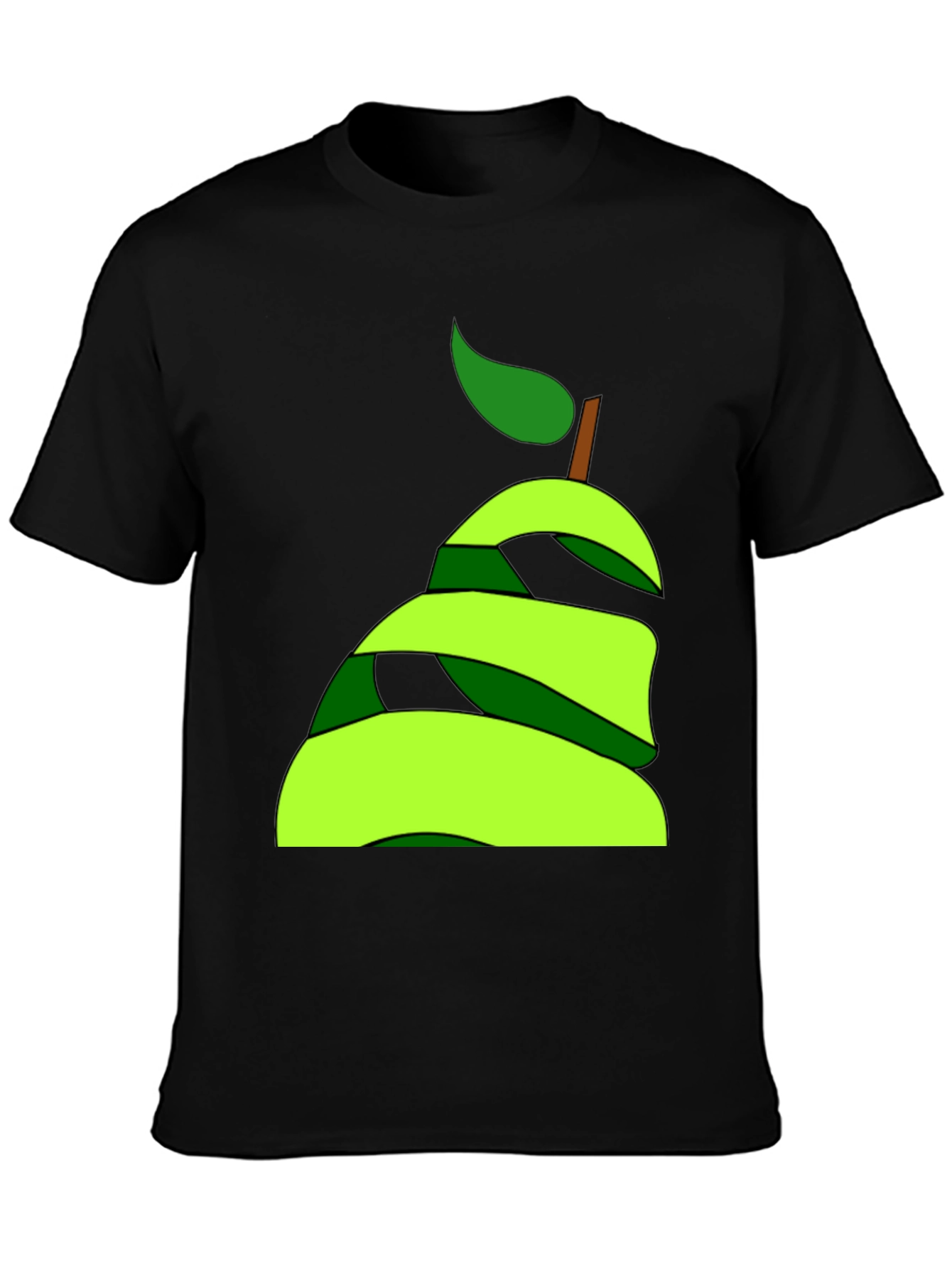 Abstract Pear Graphic Tee - Modern Fruit Lovers Style