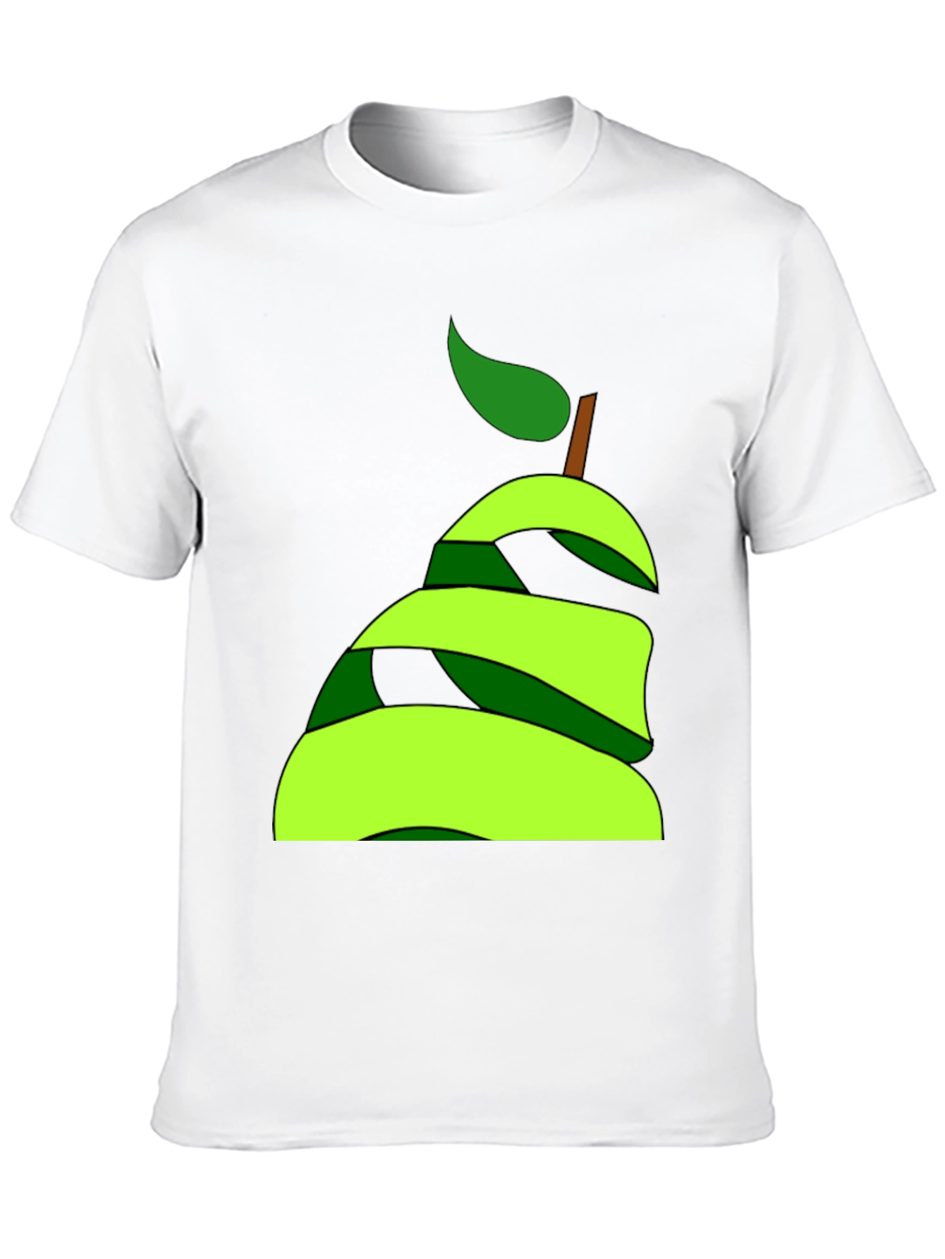 Abstract Pear Graphic Tee - Modern Fruit Lovers Style