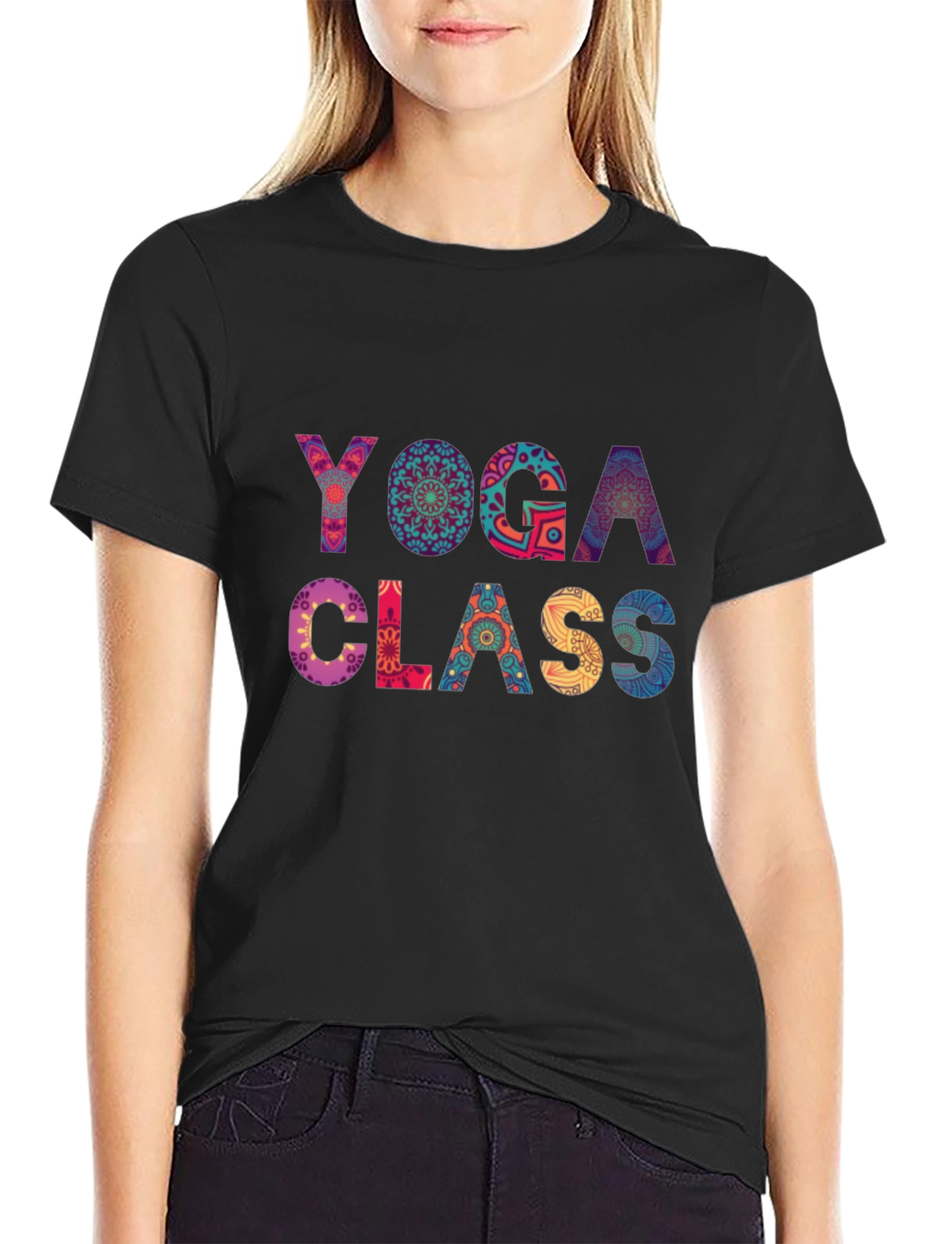 Yoga Class Graphic Tee - Mens Black T-Shirt