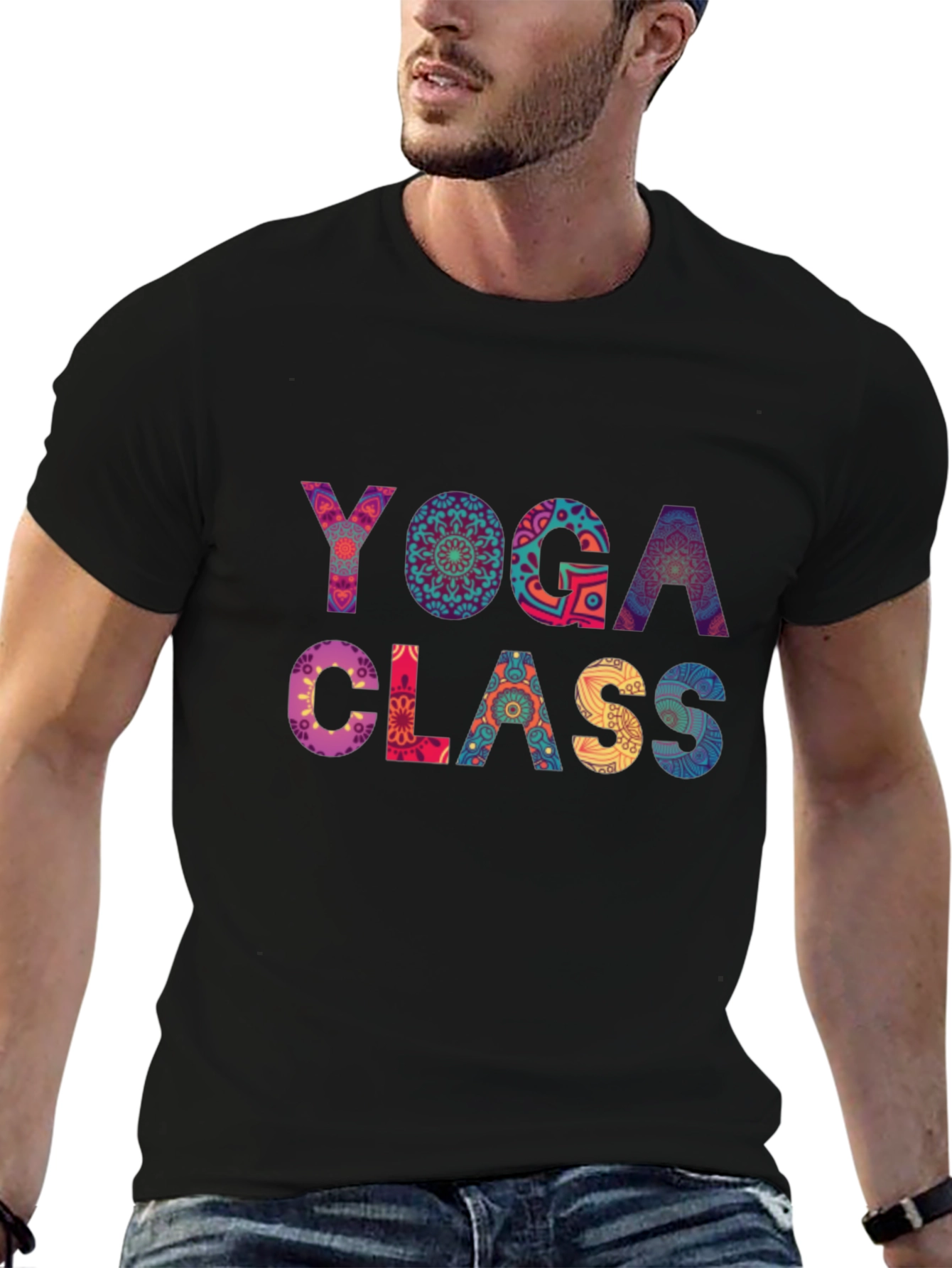 Yoga Class Graphic Tee - Mens Black T-Shirt