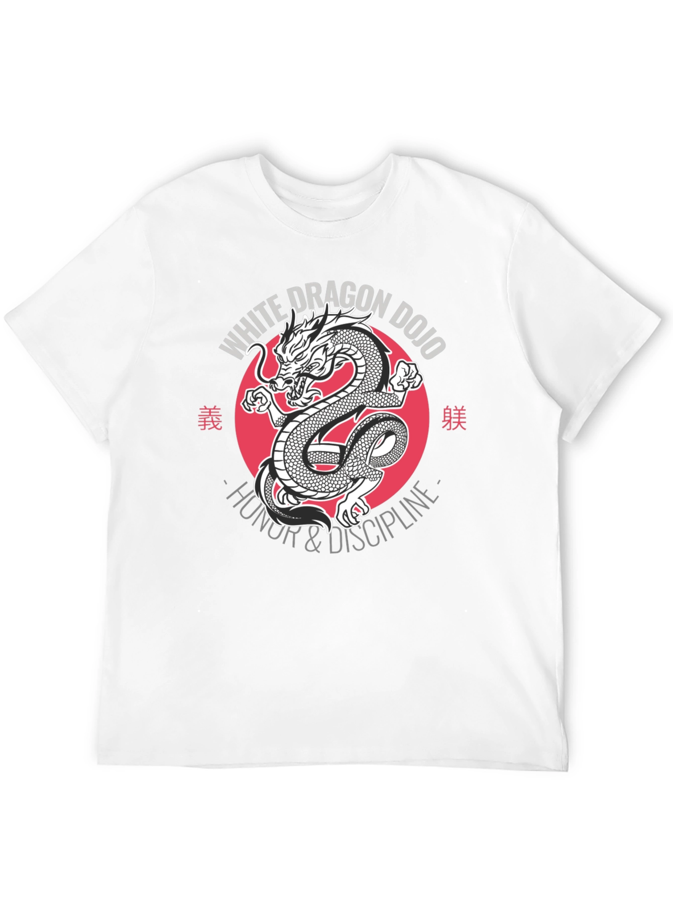 White Dragon Dojo T-Shirt - Honor & Discipline