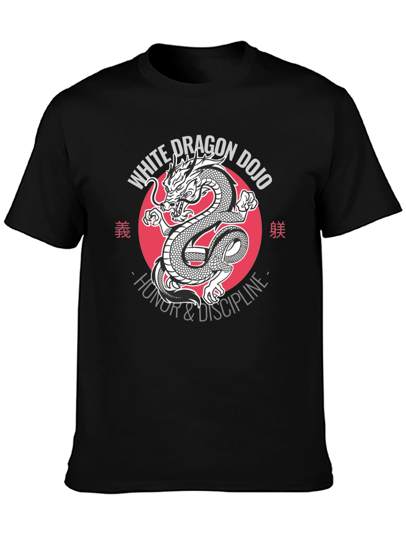 White Dragon Dojo T-Shirt - Honor & Discipline