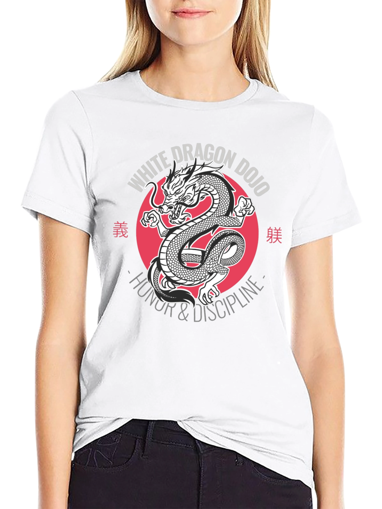 White Dragon Dojo T-Shirt - Honor & Discipline