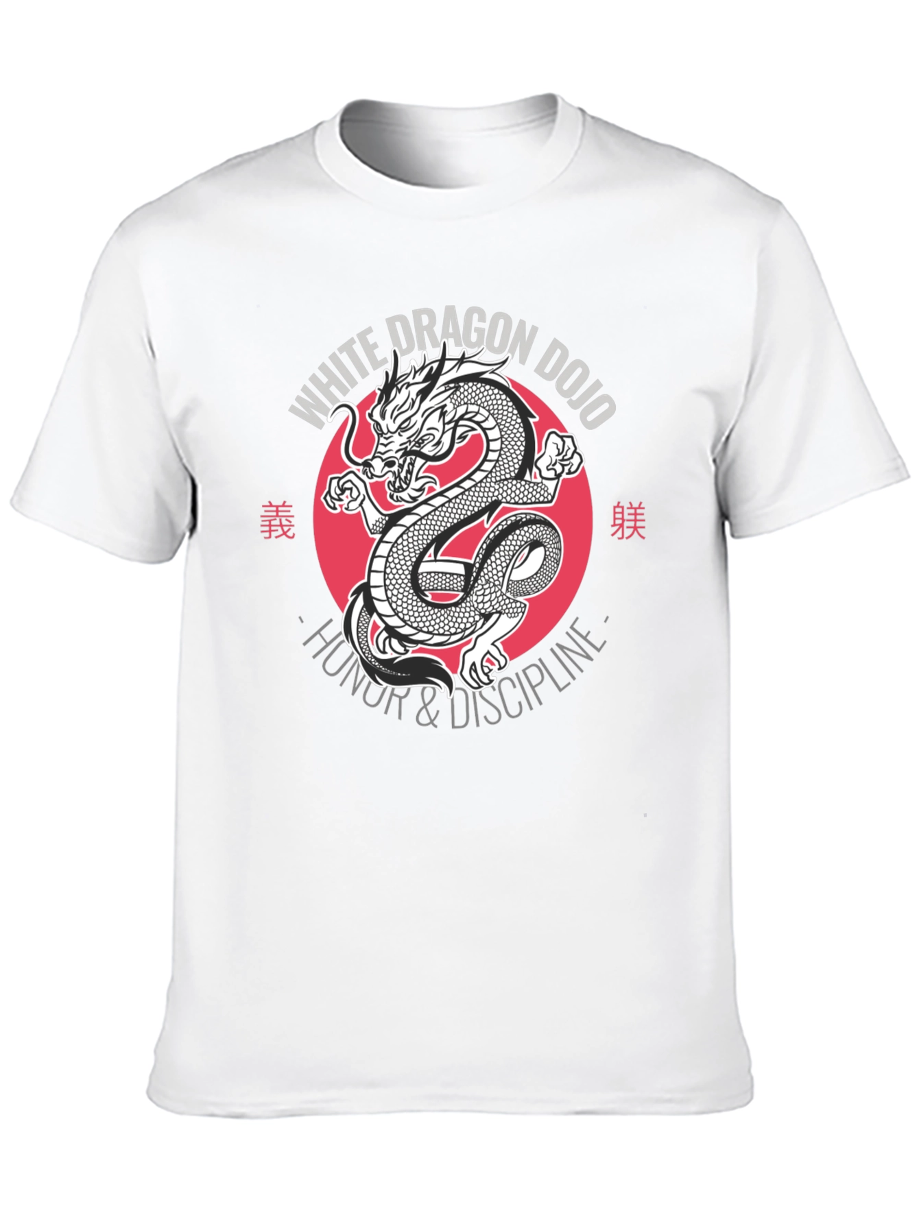 White Dragon Dojo T-Shirt - Honor & Discipline
