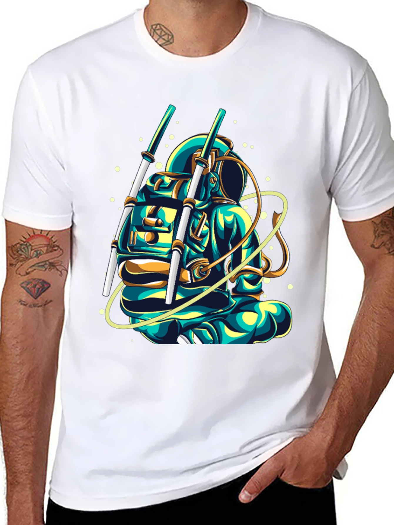 Astronaut Graphic T-Shirt - Cool Space Design