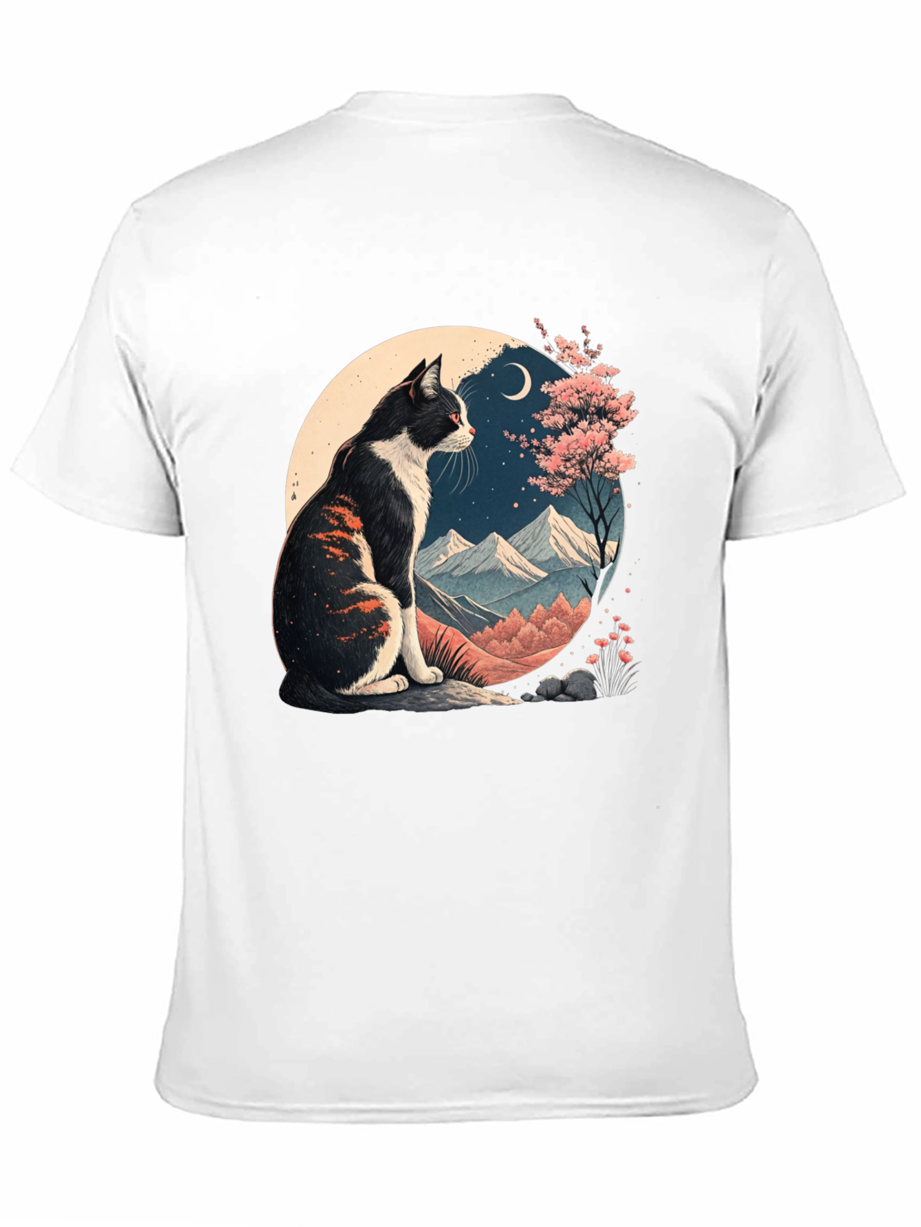 Artistic Cat Landscape Graphic Tee