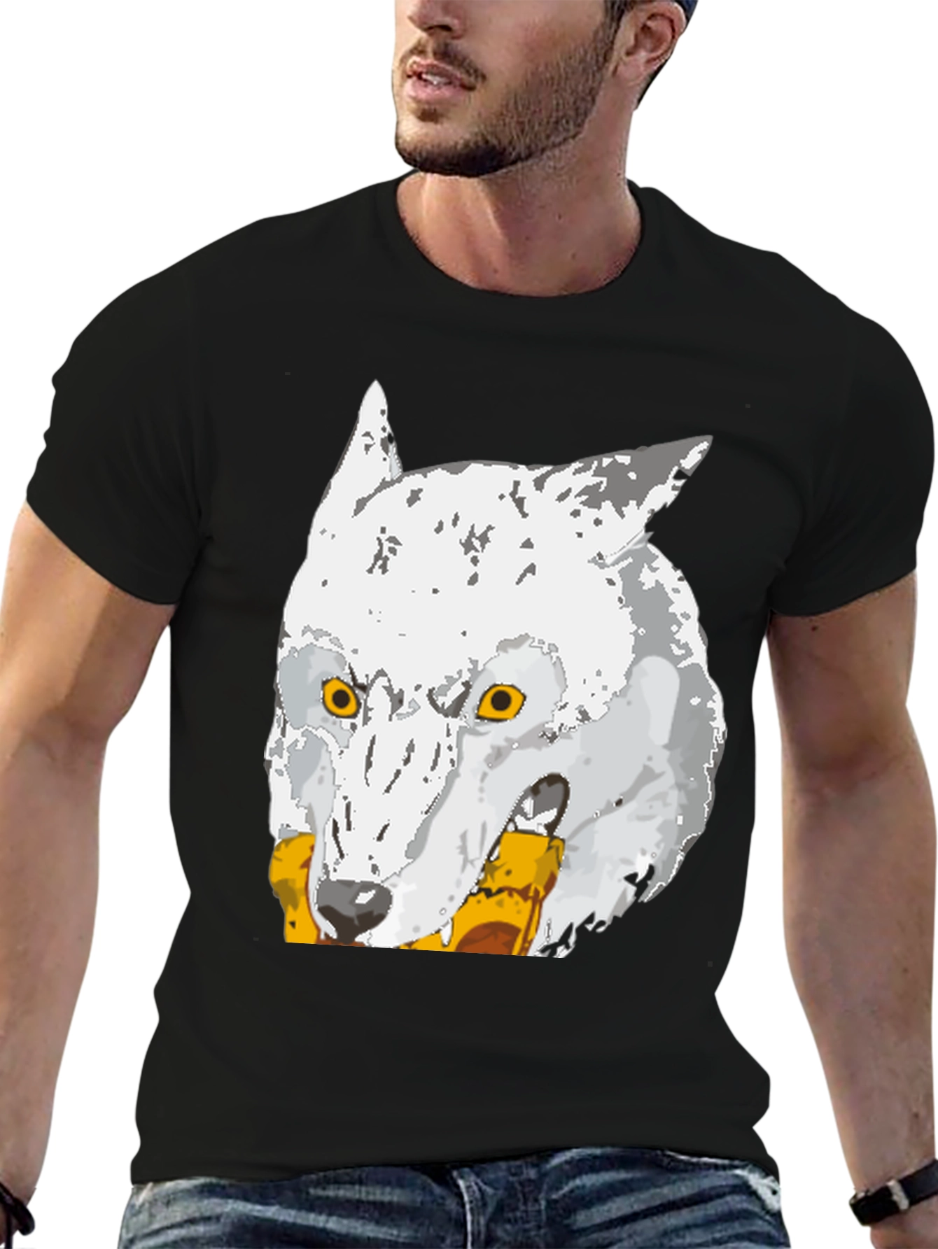 Wolf Graphic Tee - Mens Black T-Shirt