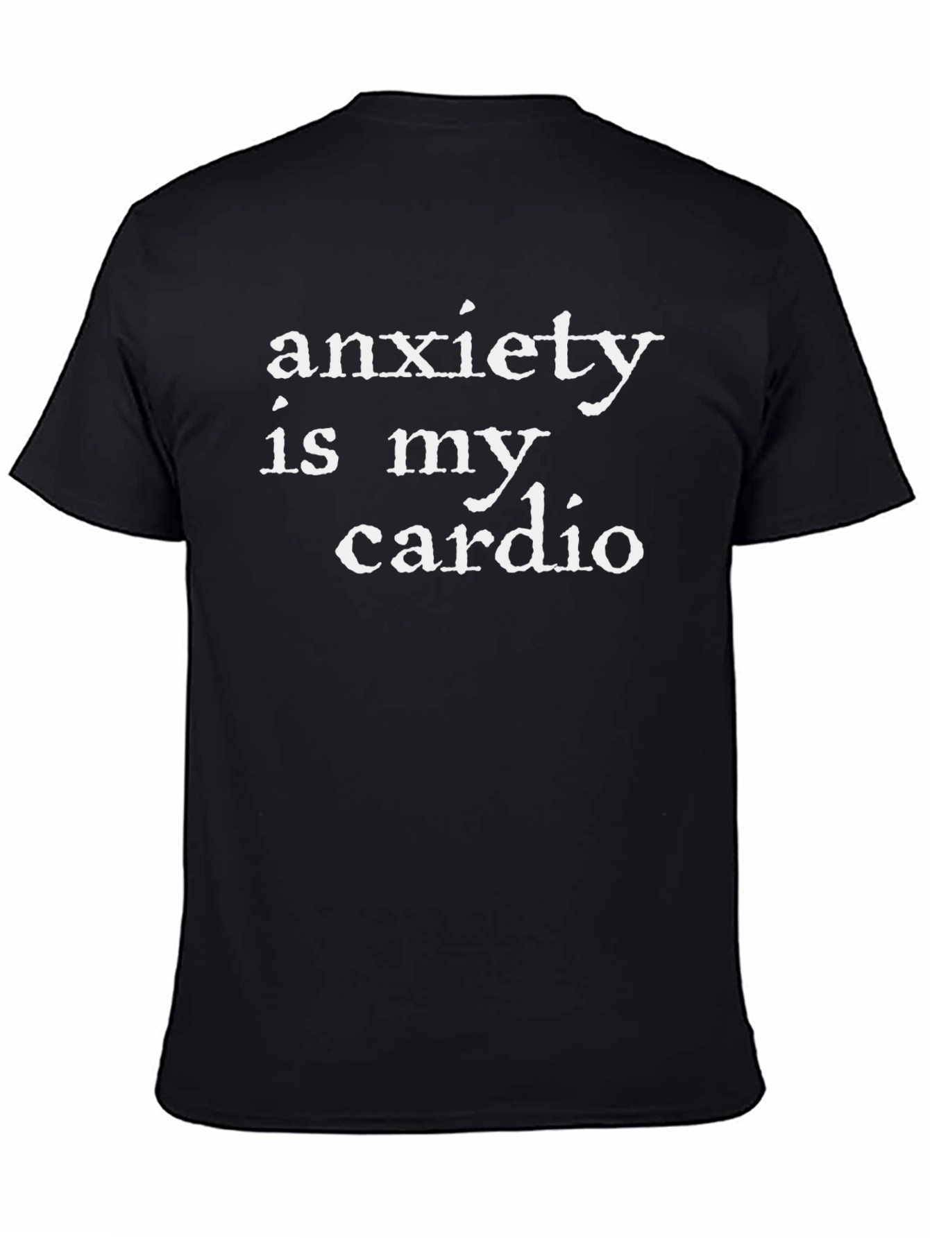 Anxiety Cardio Graphic Tee - Black Unisex T-Shirt