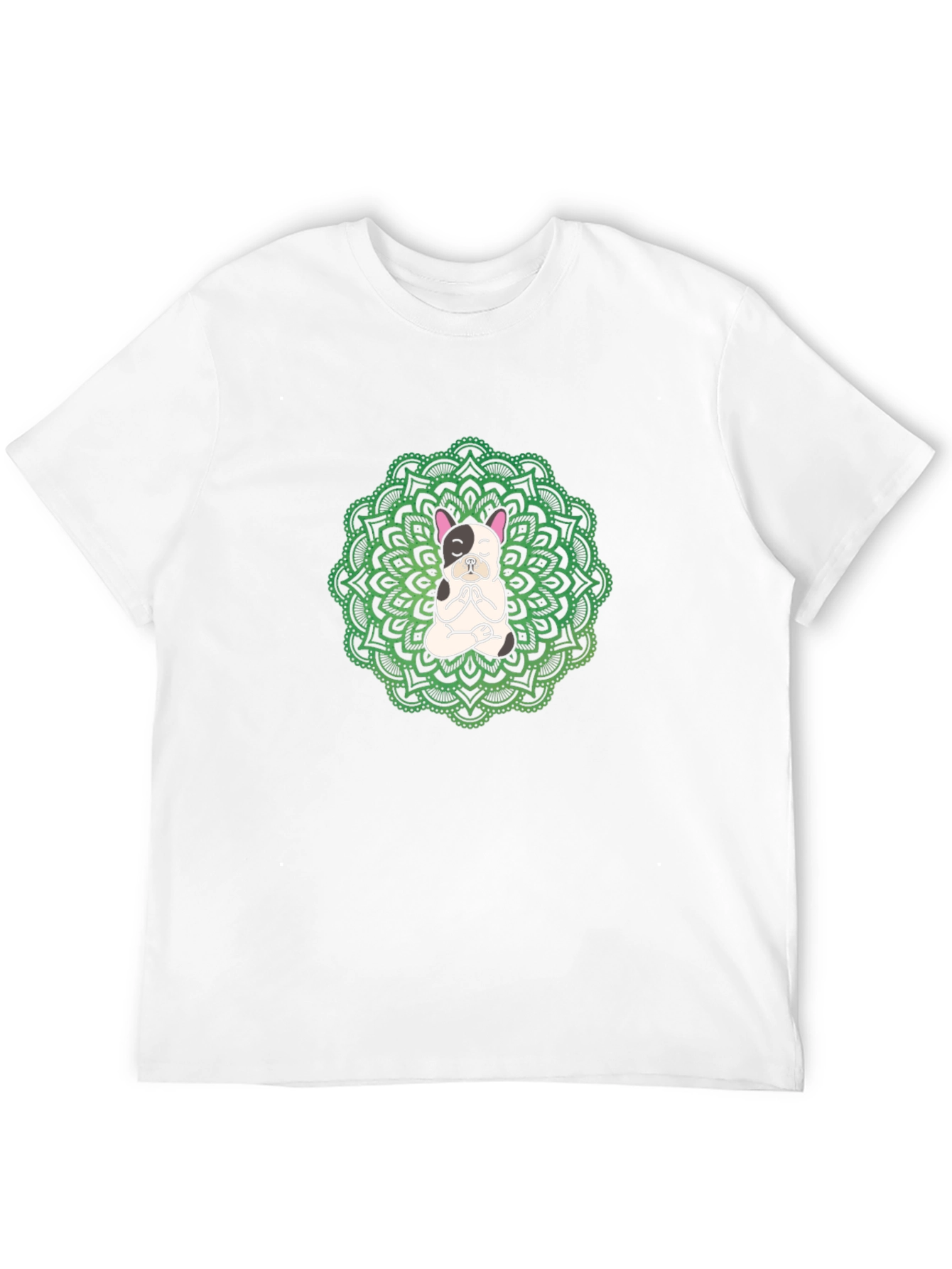 Yoga Dog Mandala Black T-Shirt