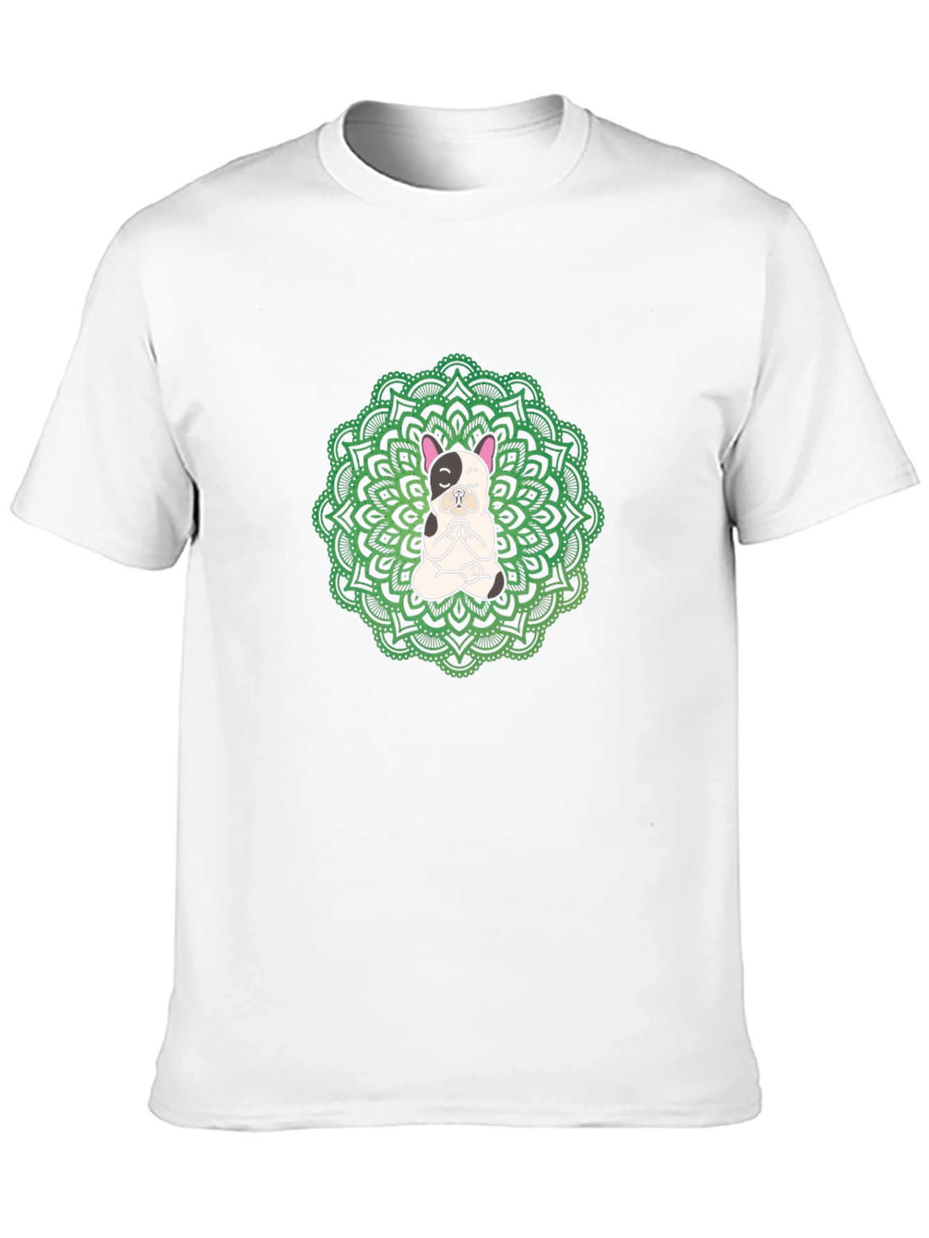 Yoga Dog Mandala Black T-Shirt
