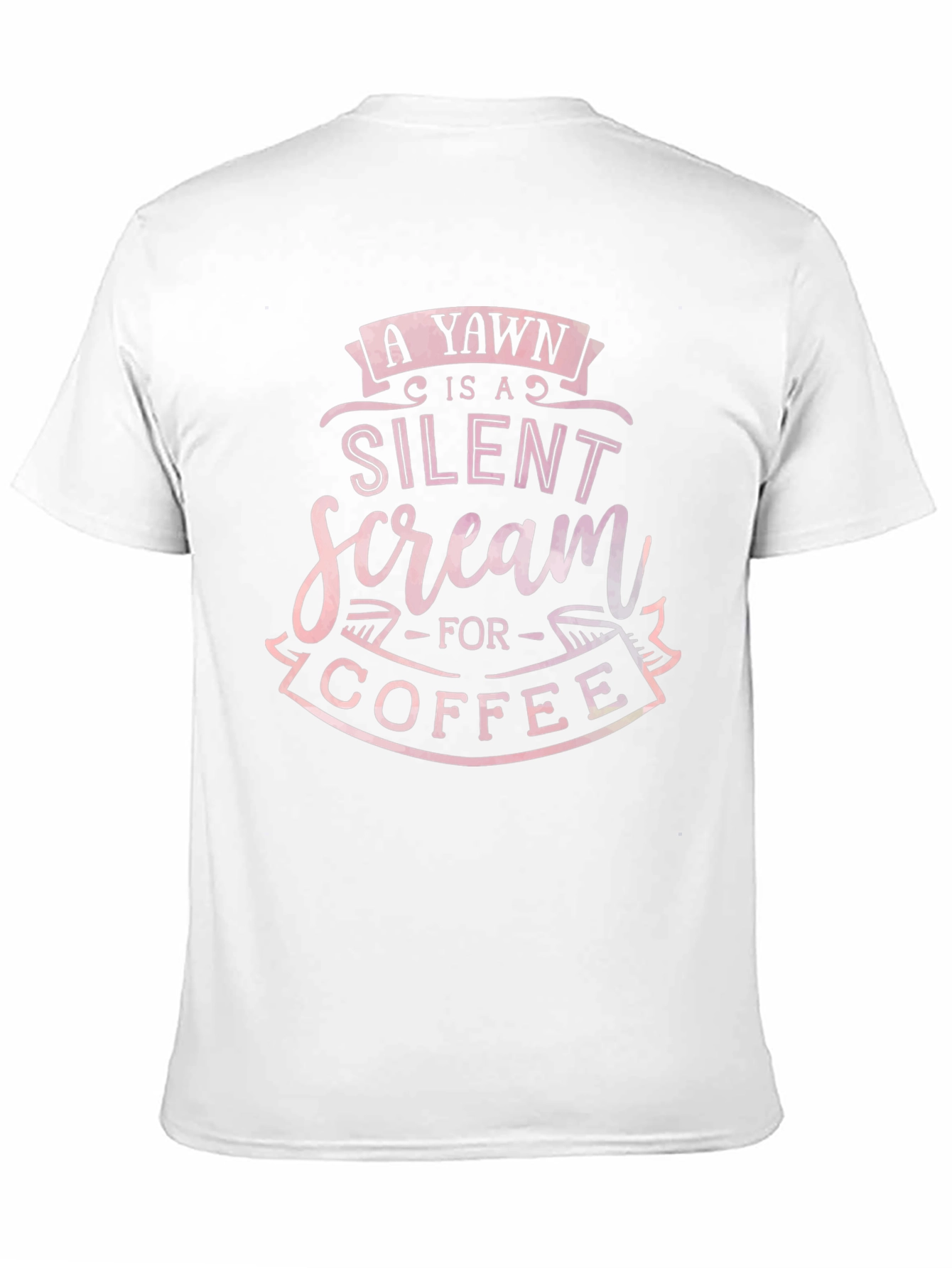 Yawn Silent Scream Coffee Black T-Shirt