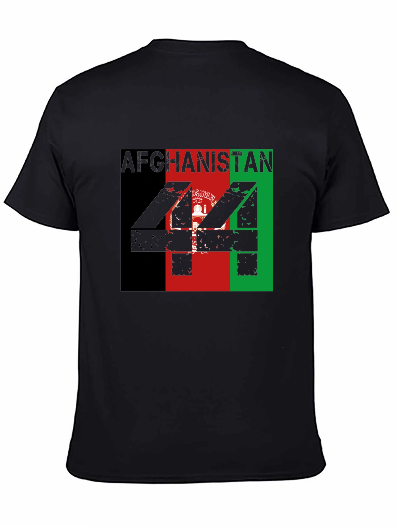 Afghanistan Flag T-Shirt - Mens Black Tee