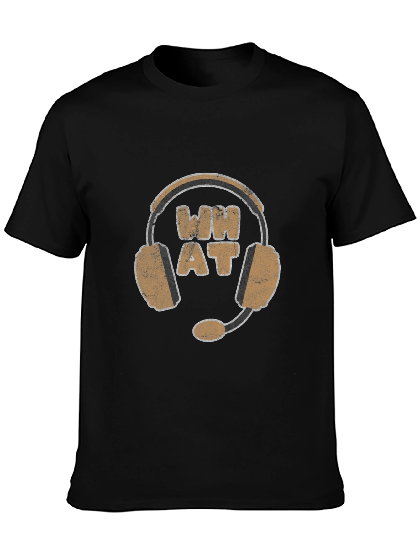 WH AT Headset Graphic Black T-Shirt