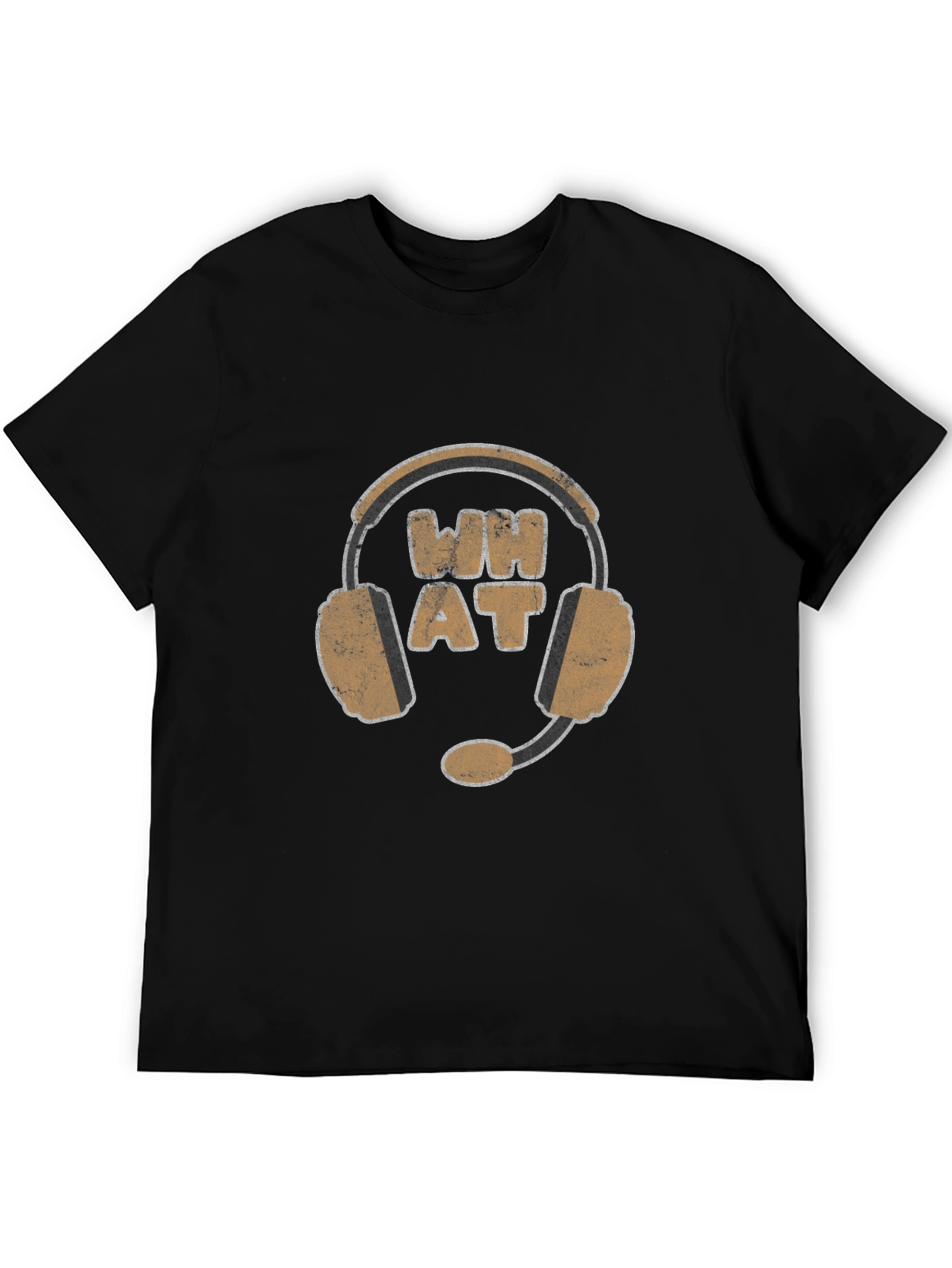 WH AT Headset Graphic Black T-Shirt