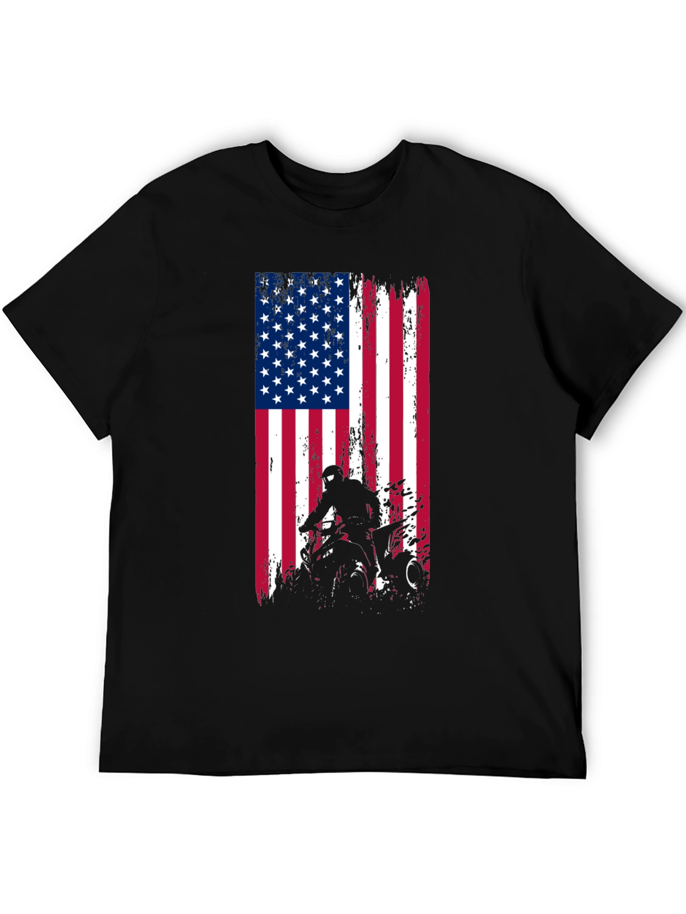 American Flag ATV Rider Graphic T-Shirt