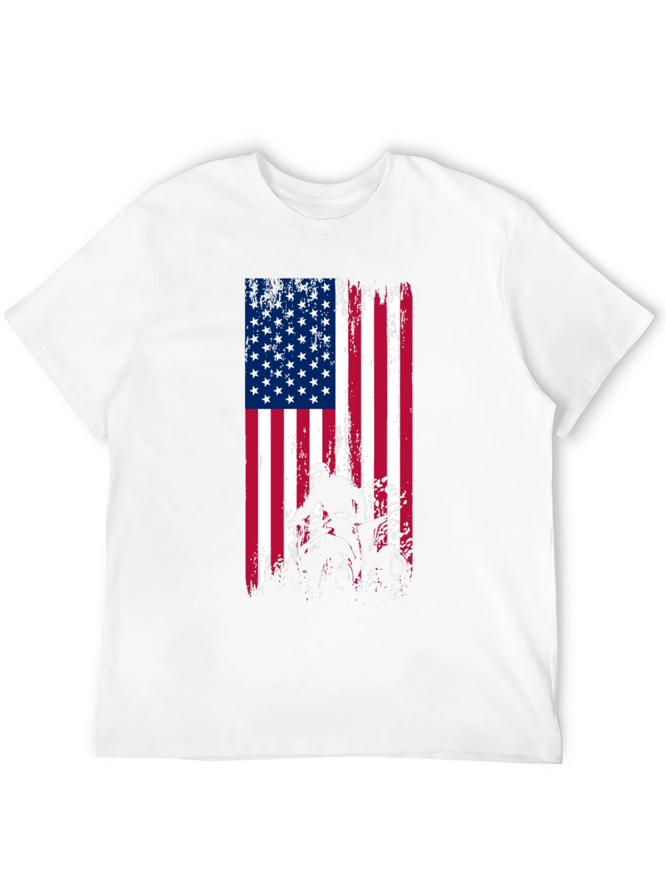 American Flag ATV Rider Graphic T-Shirt