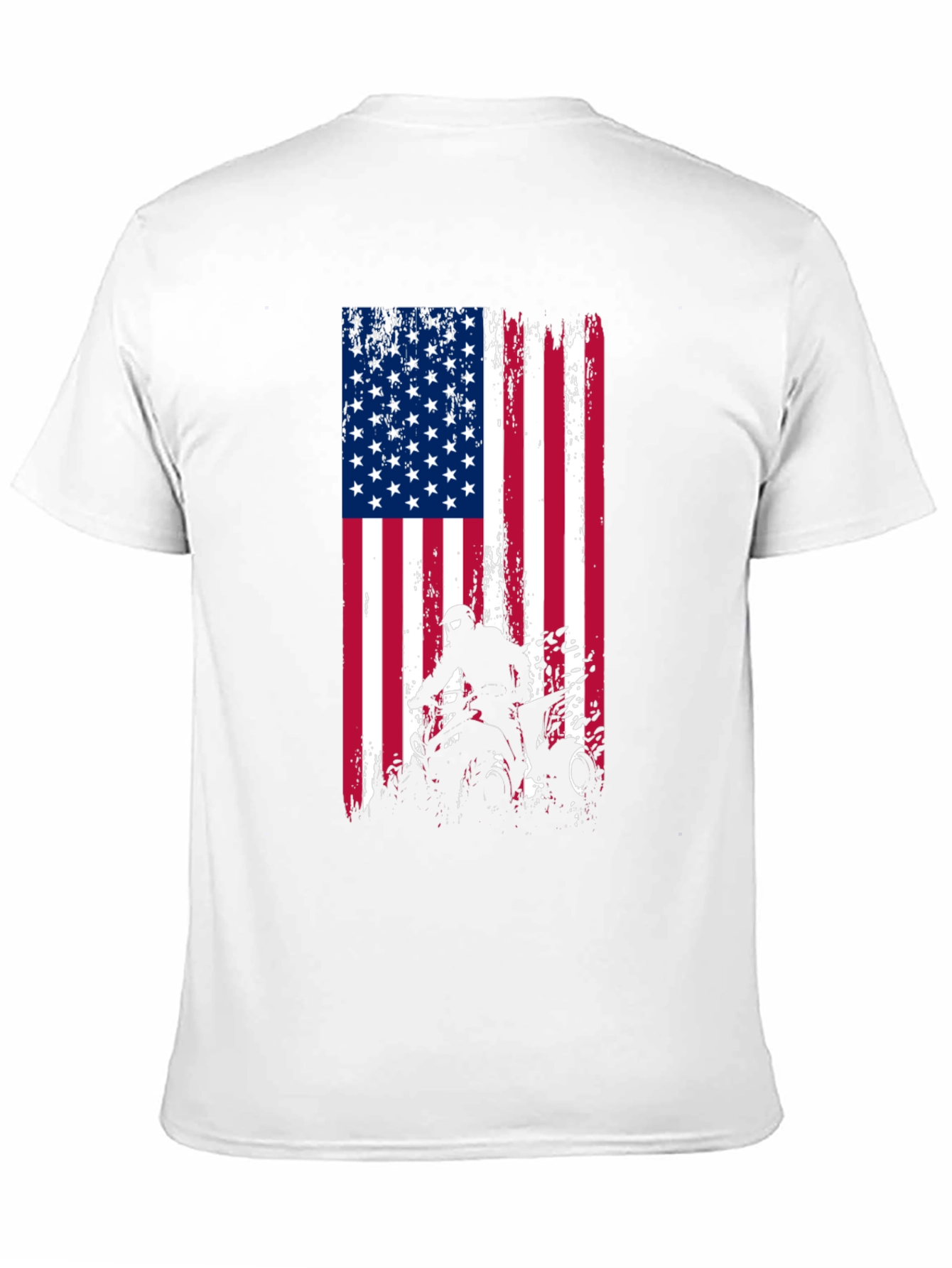 American Flag ATV Rider Graphic T-Shirt