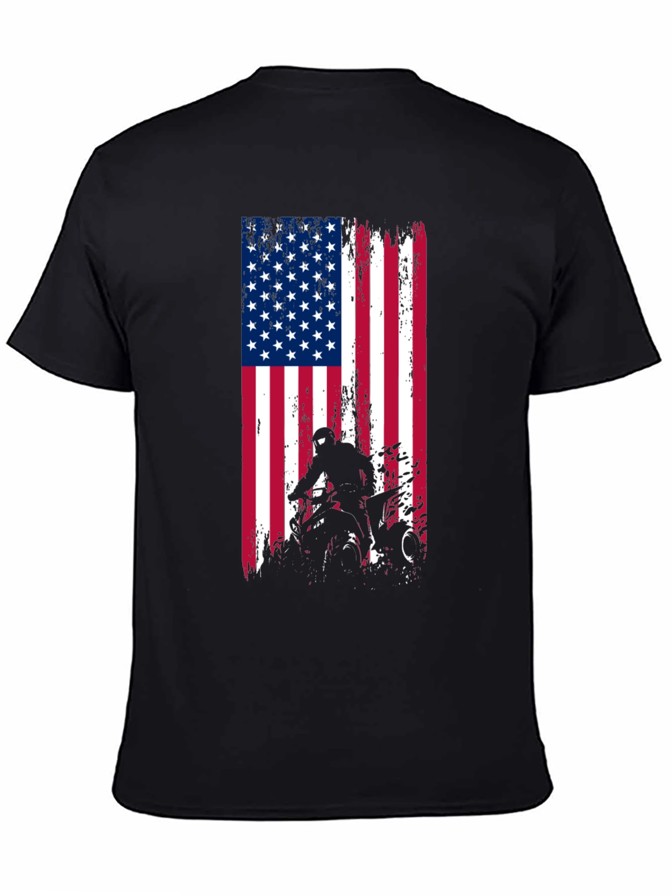 American Flag ATV Rider Graphic T-Shirt