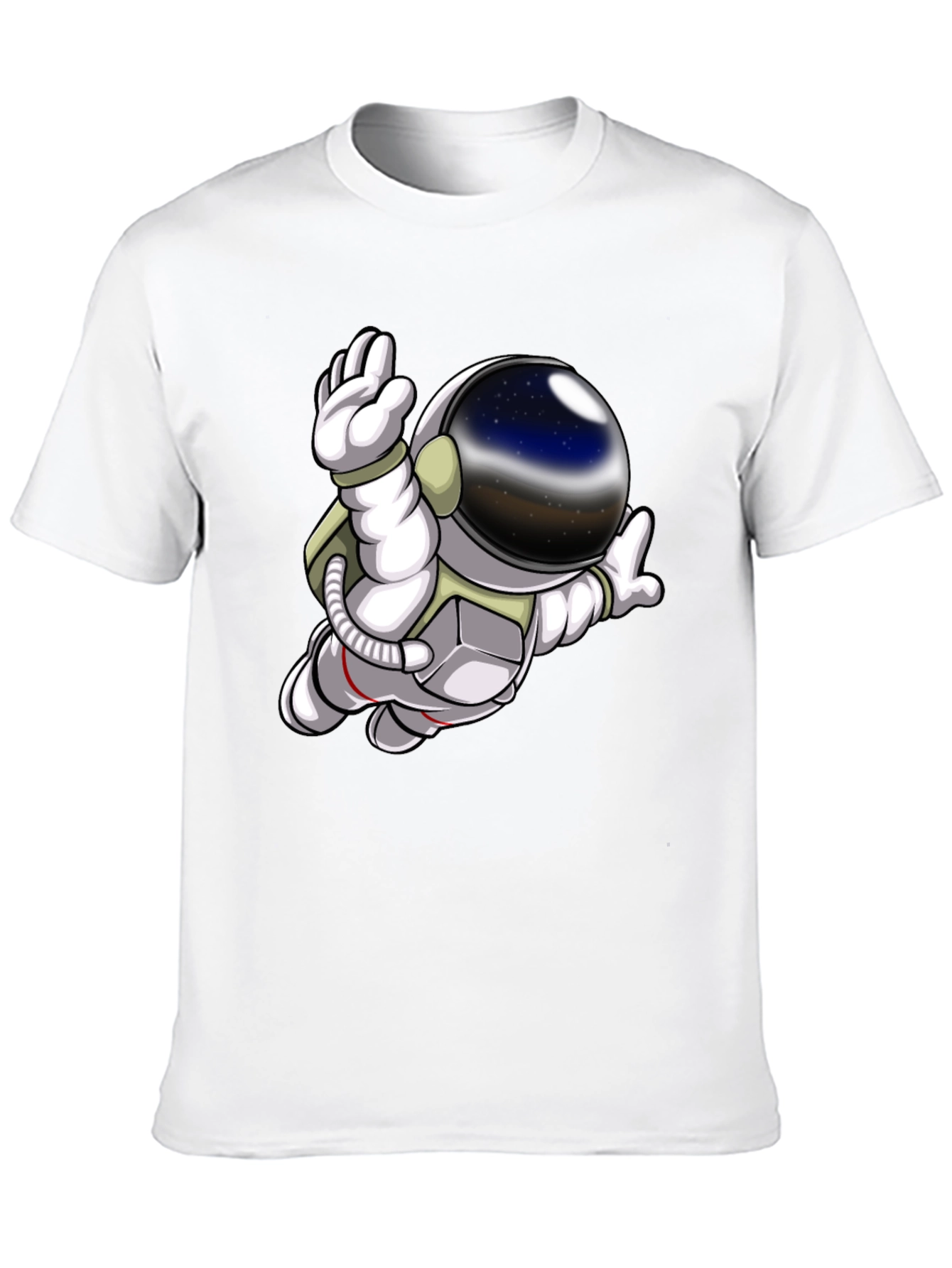 Astronaut Graphic Print Black T-Shirt