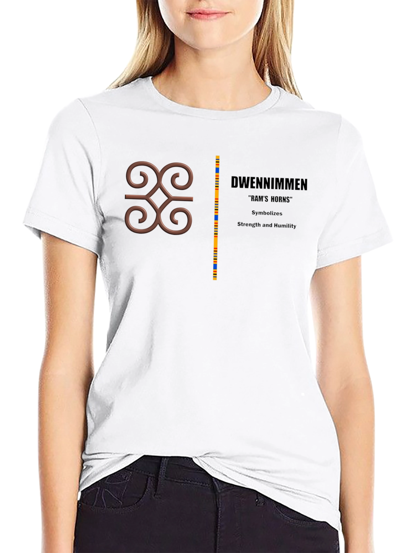 Adinkra Symbol Tee - Strength & Humility Graphic T-Shirt