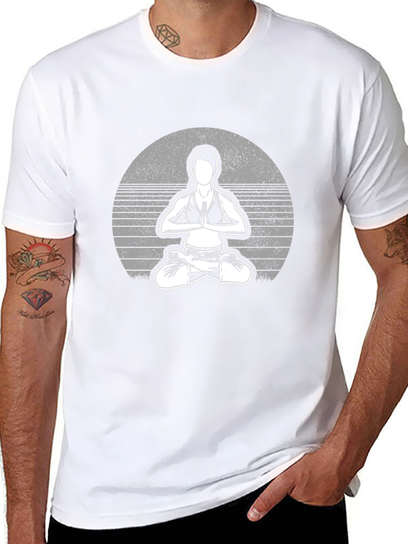 Yoga Pose Graphic Tee - Unisex Black T-Shirt