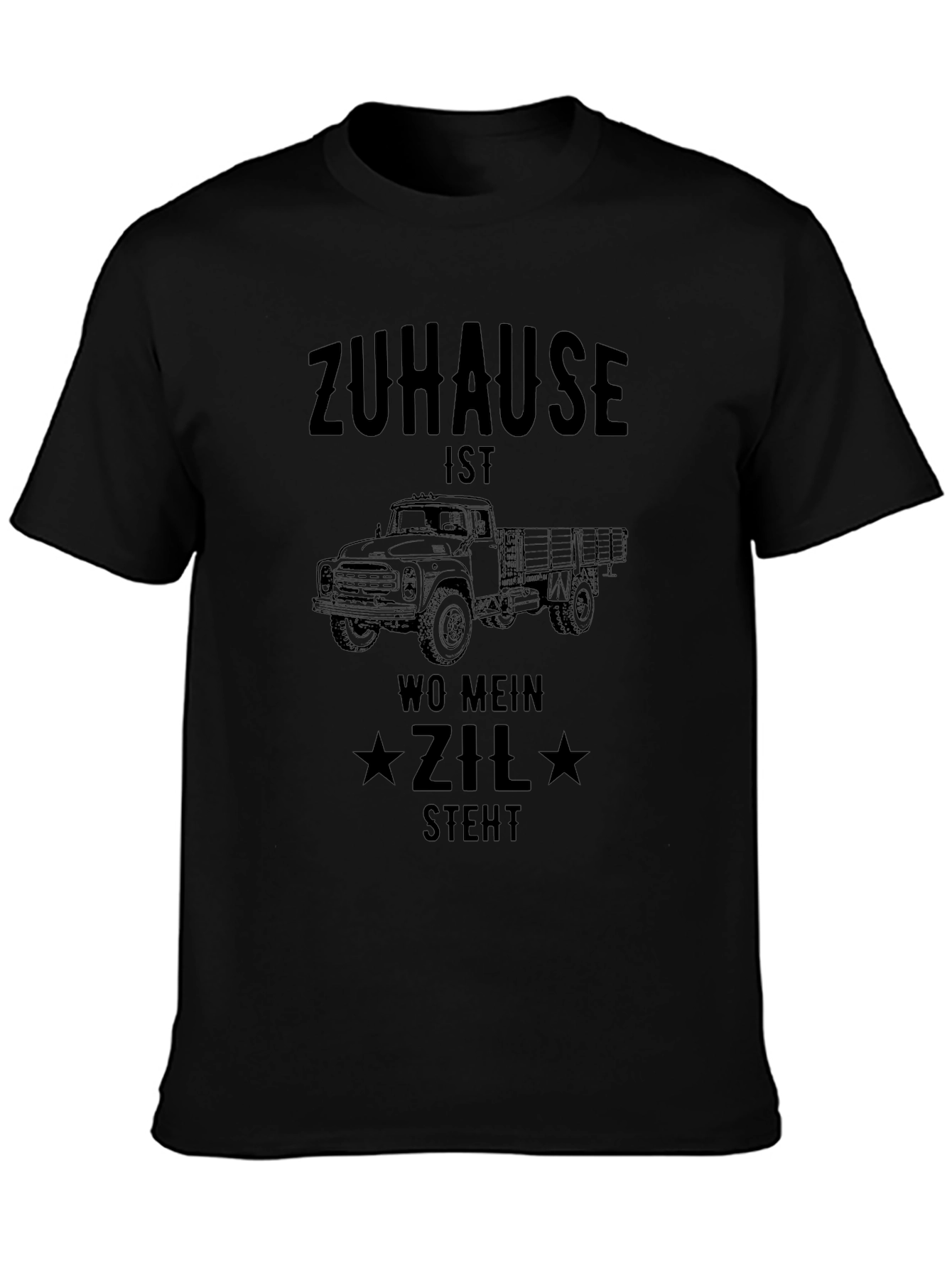 Zuhause Zil Truck T-Shirt - Mens Black Graphic Tee