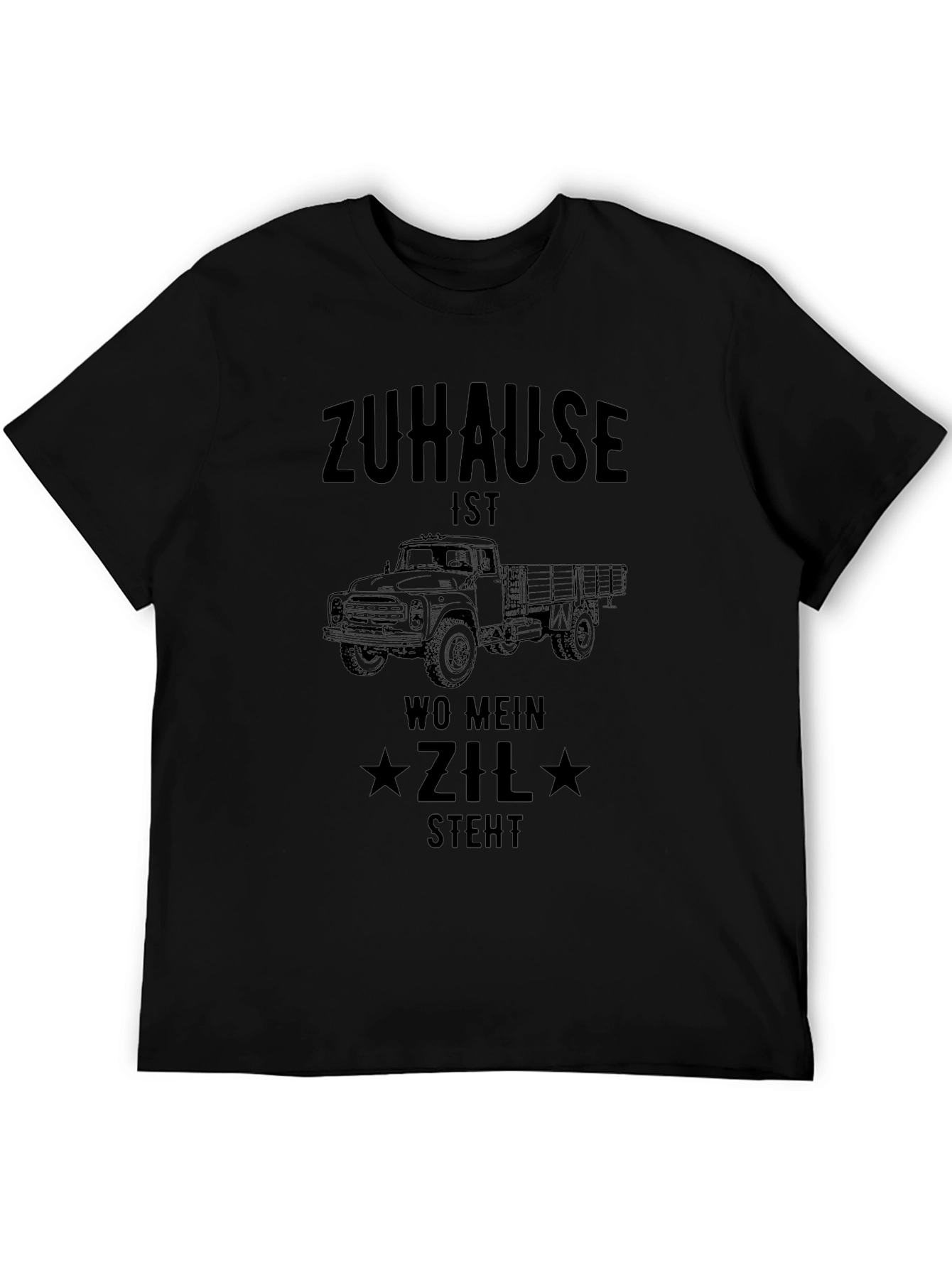 Zuhause Zil Truck T-Shirt - Mens Black Graphic Tee