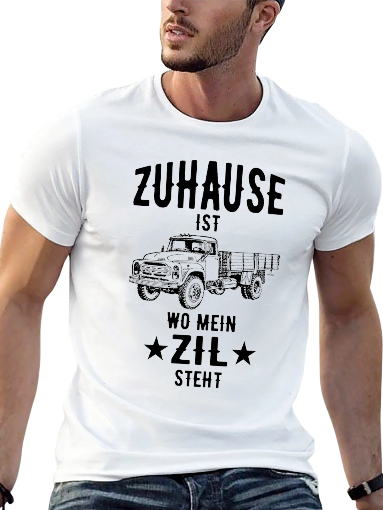Zuhause Zil Truck T-Shirt - Mens Black Graphic Tee