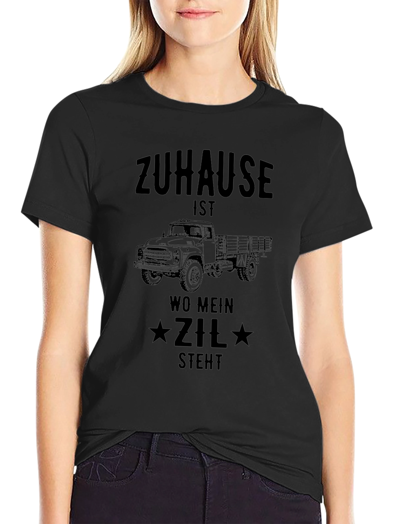 Zuhause Zil Truck T-Shirt - Mens Black Graphic Tee