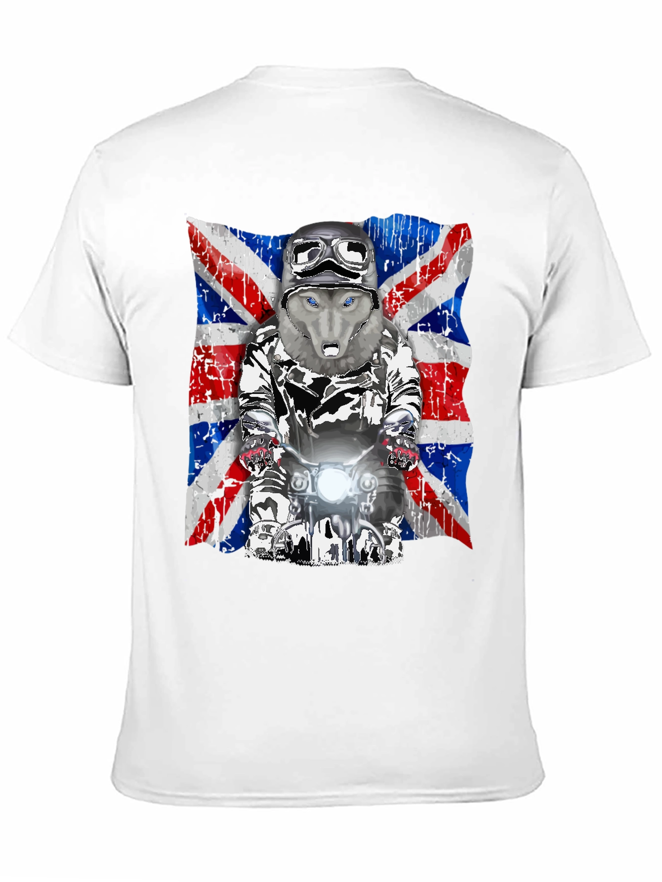 Wolf Rider T-Shirt - Union Jack Design