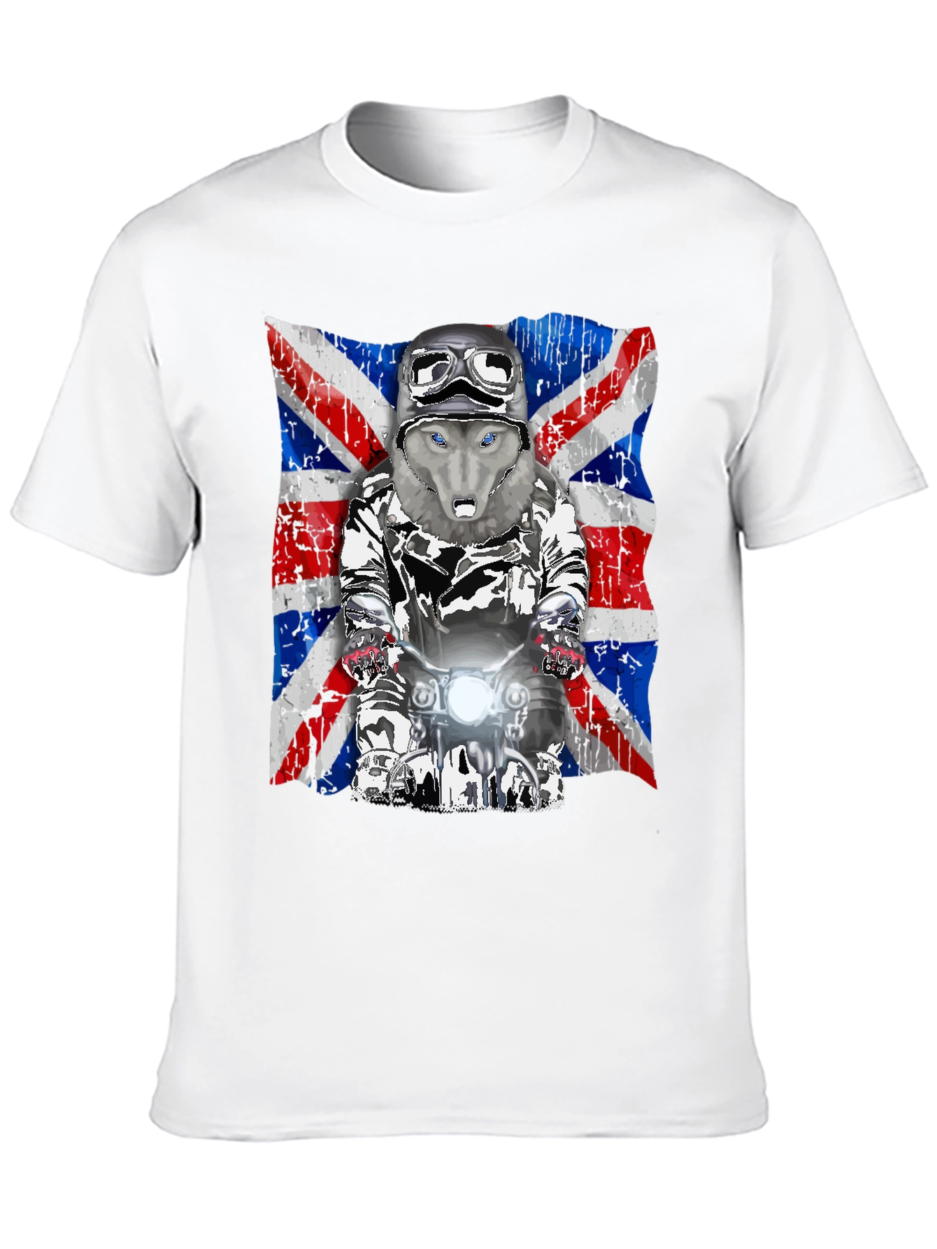 Wolf Rider T-Shirt - Union Jack Design