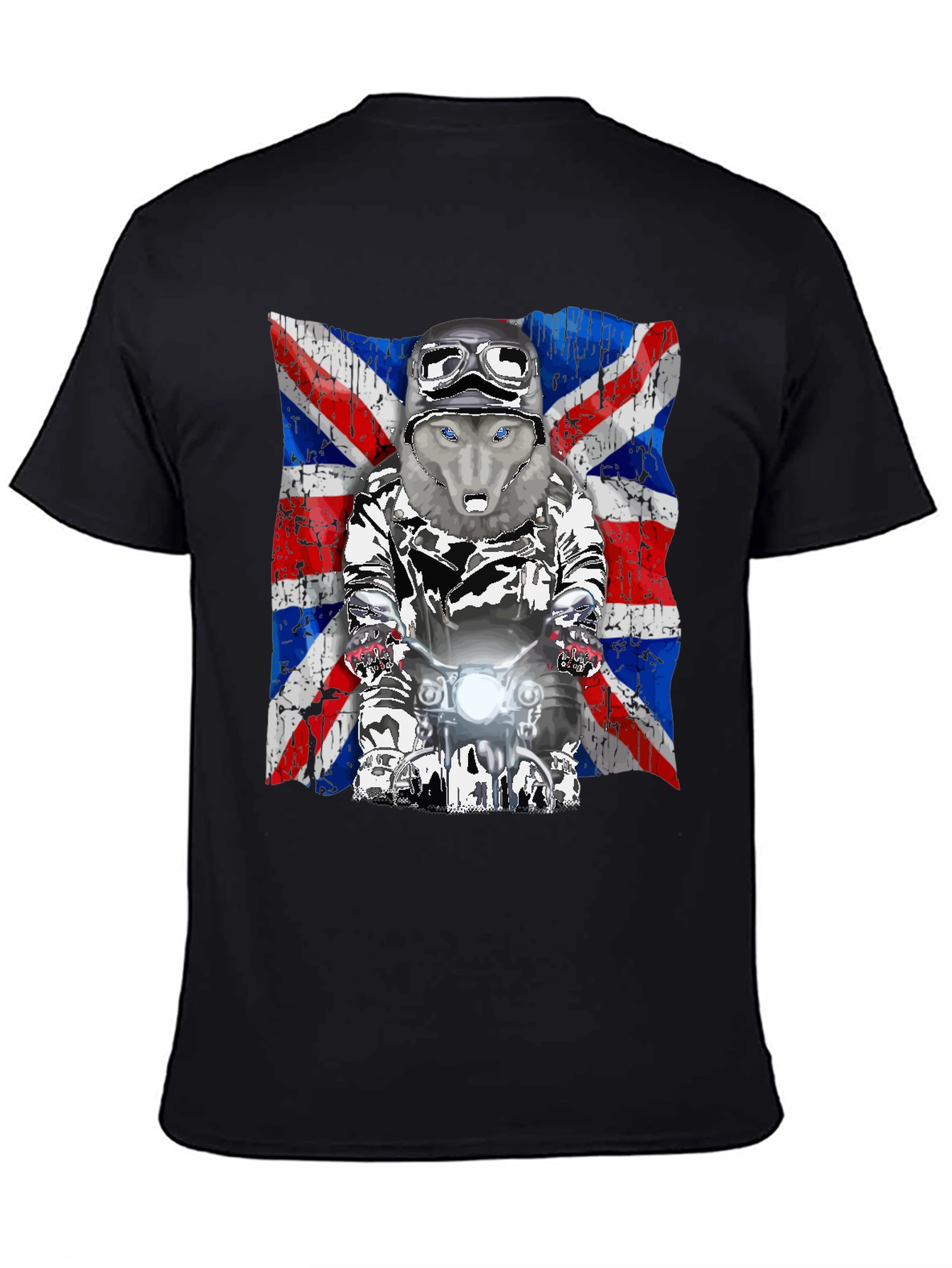 Wolf Rider T-Shirt - Union Jack Design