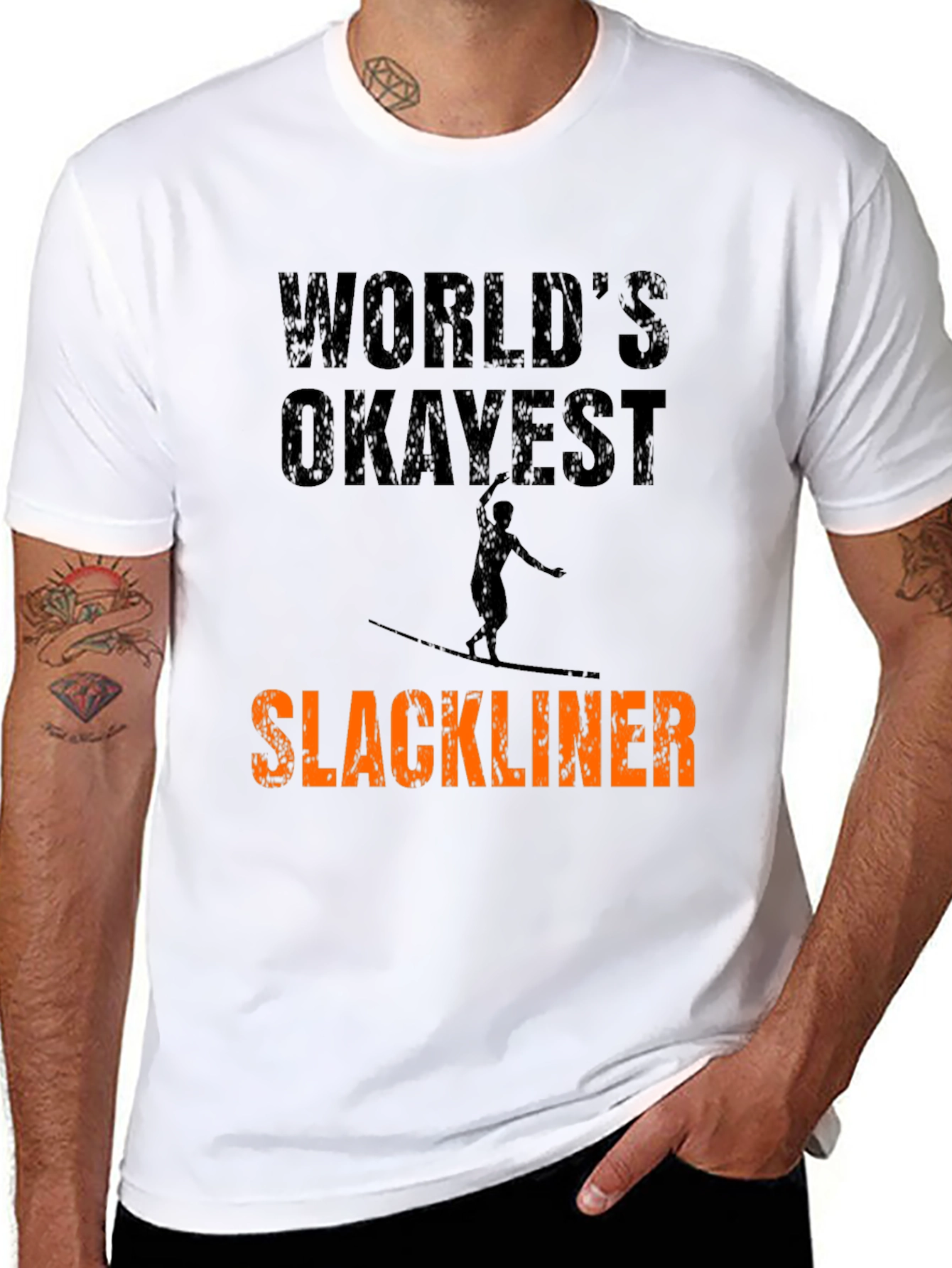 Worlds Okayest Slackliner Graphic Tee